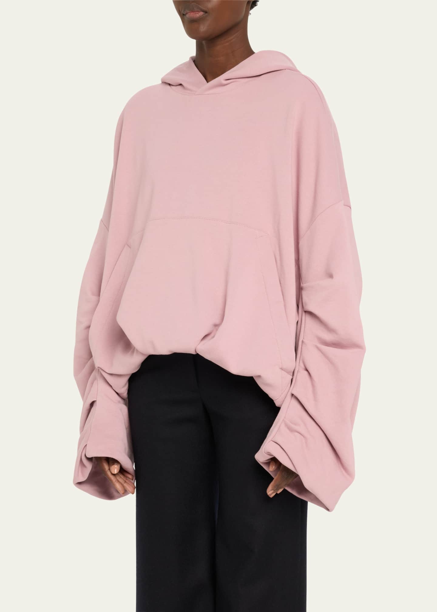 Dries Van Noten Hannett Pintuck Oversized Hoodie Image 4 of 5