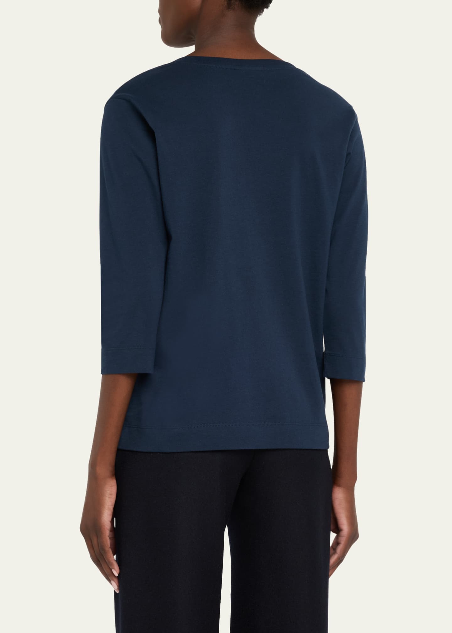 Dries Van Noten Hefiz Three Quarter Sleeve Cotton T-Shirt Image 3 of 5