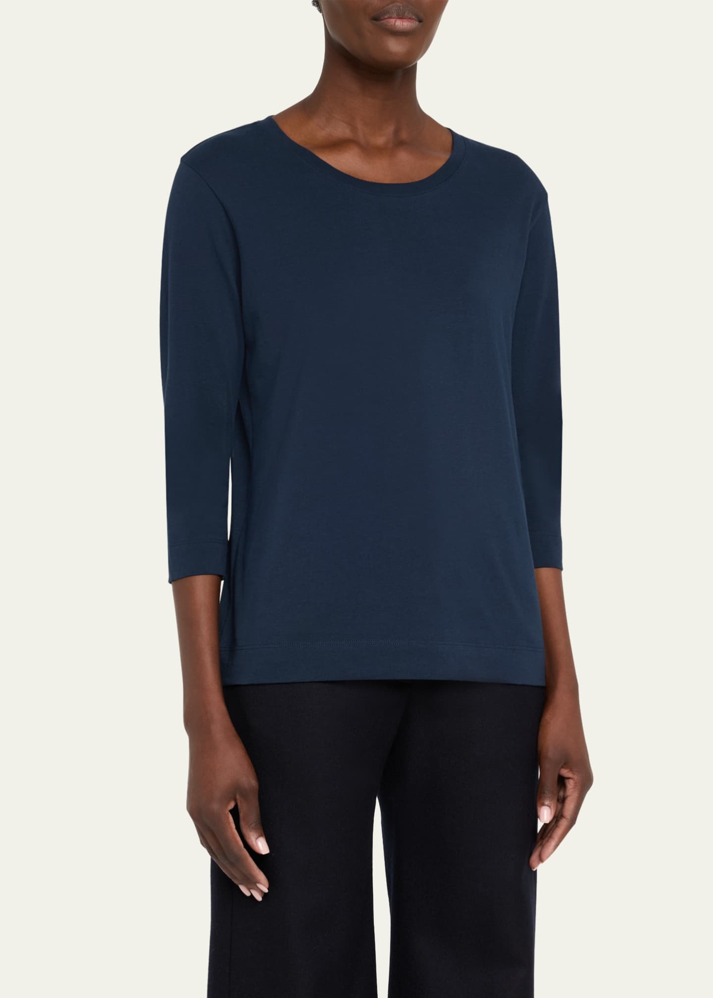 Dries Van Noten Hefiz Three Quarter Sleeve Cotton T-Shirt Image 4 of 5