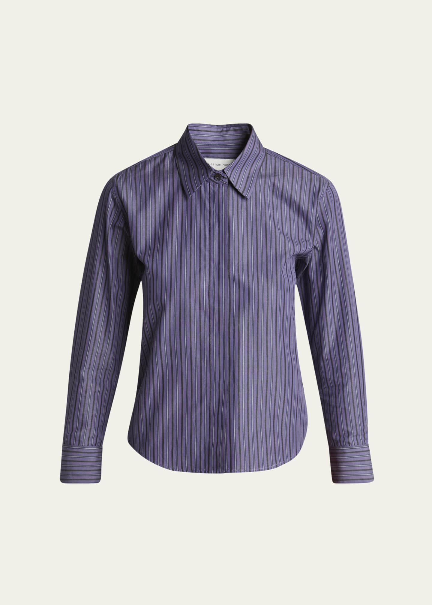 DRIES VAN NOTEN Striped cotton-poplin shirt | THE OUTNET