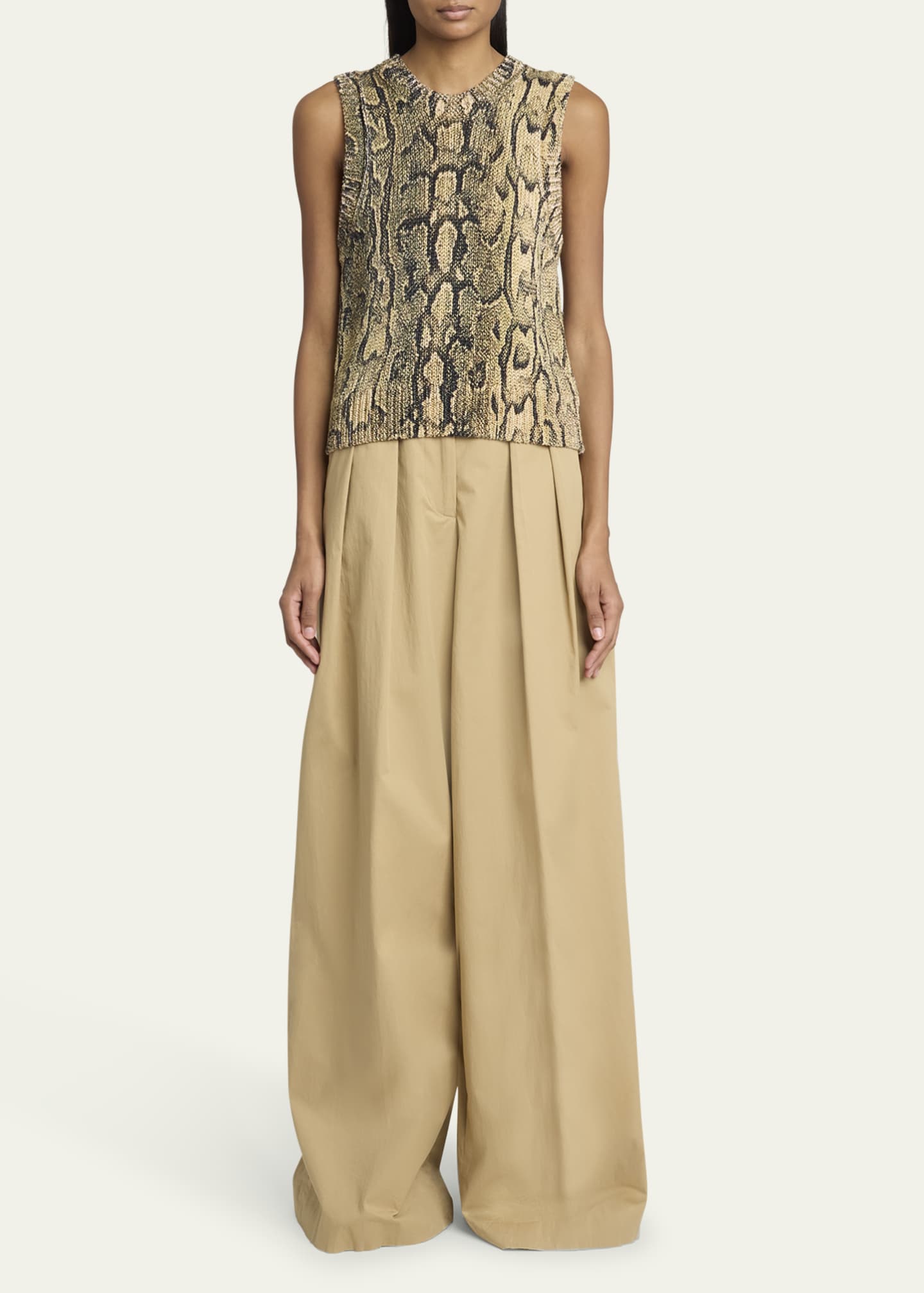 DRIES VAN NOTEN スキントップス Dries Van Noten Tamba Snake Skin Sleeveless Top - Bergdorf