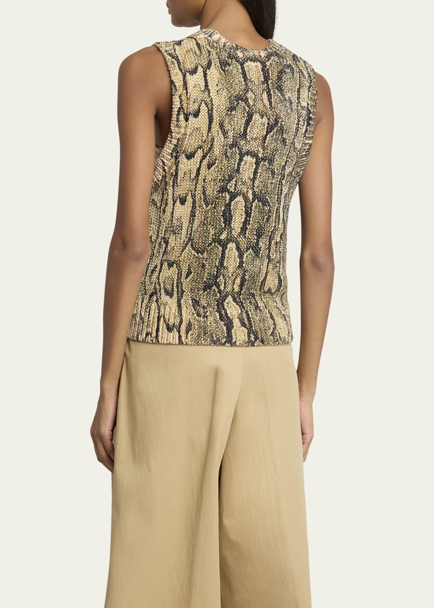 【美品】DRIES VAN NOTEN 2022SS ベスト Dries Van Noten Tamba Snake Skin Sleeveless Top - Bergdorf