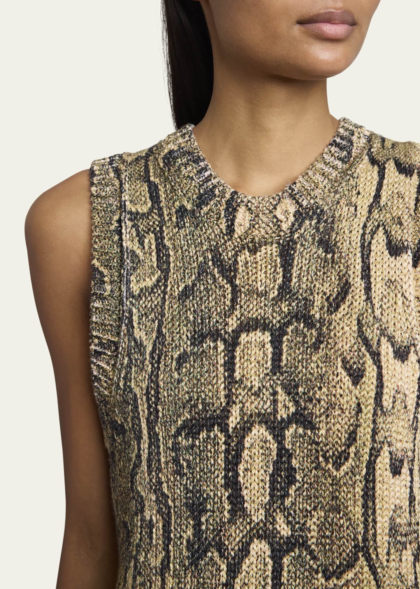 DRIES VAN NOTEN スキントップス Dries Van Noten Tamba Snake Skin Sleeveless Top - Bergdorf