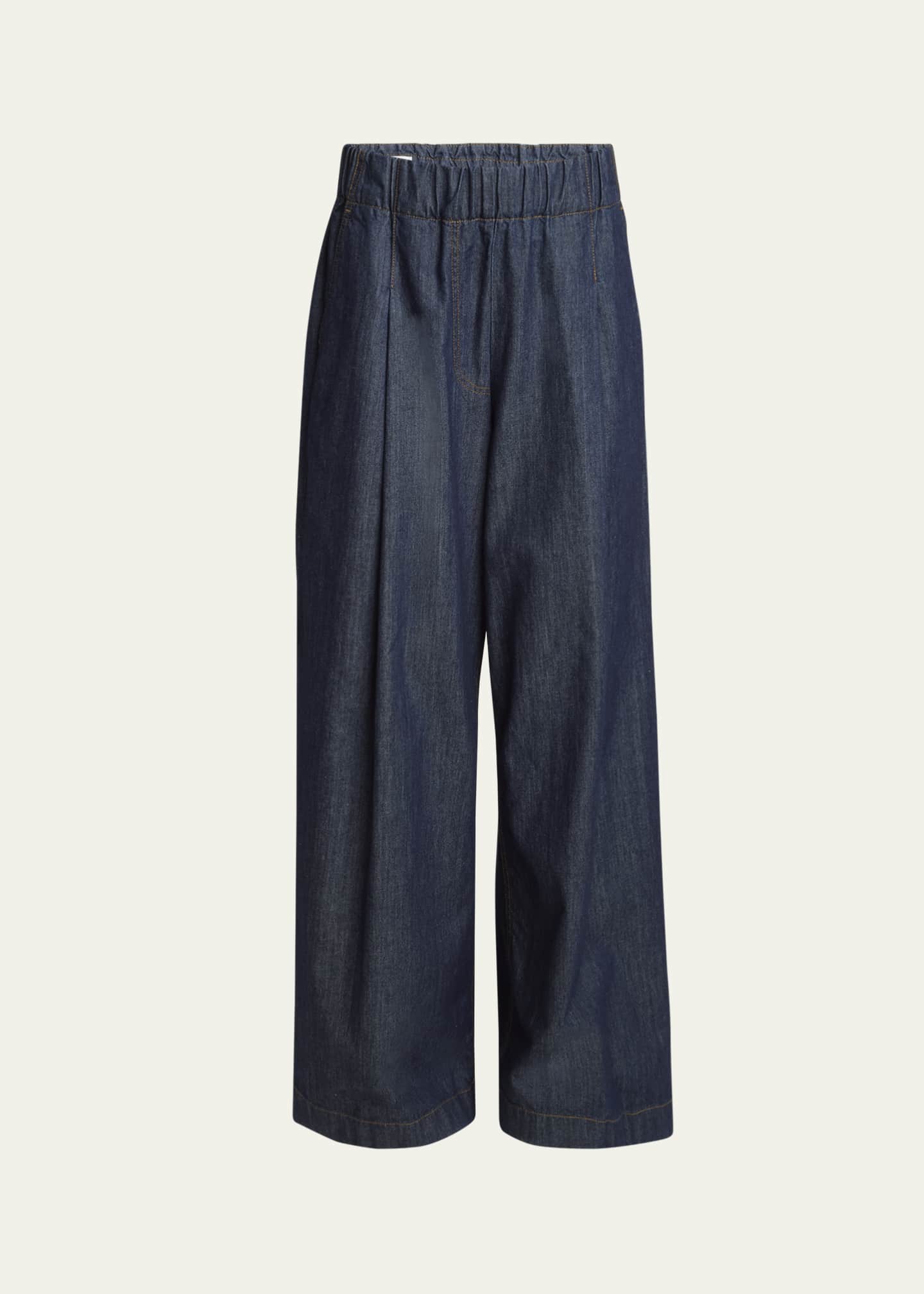 Dries Van Noten Pila Denim Wide Leg Pants Image 1 of 5
