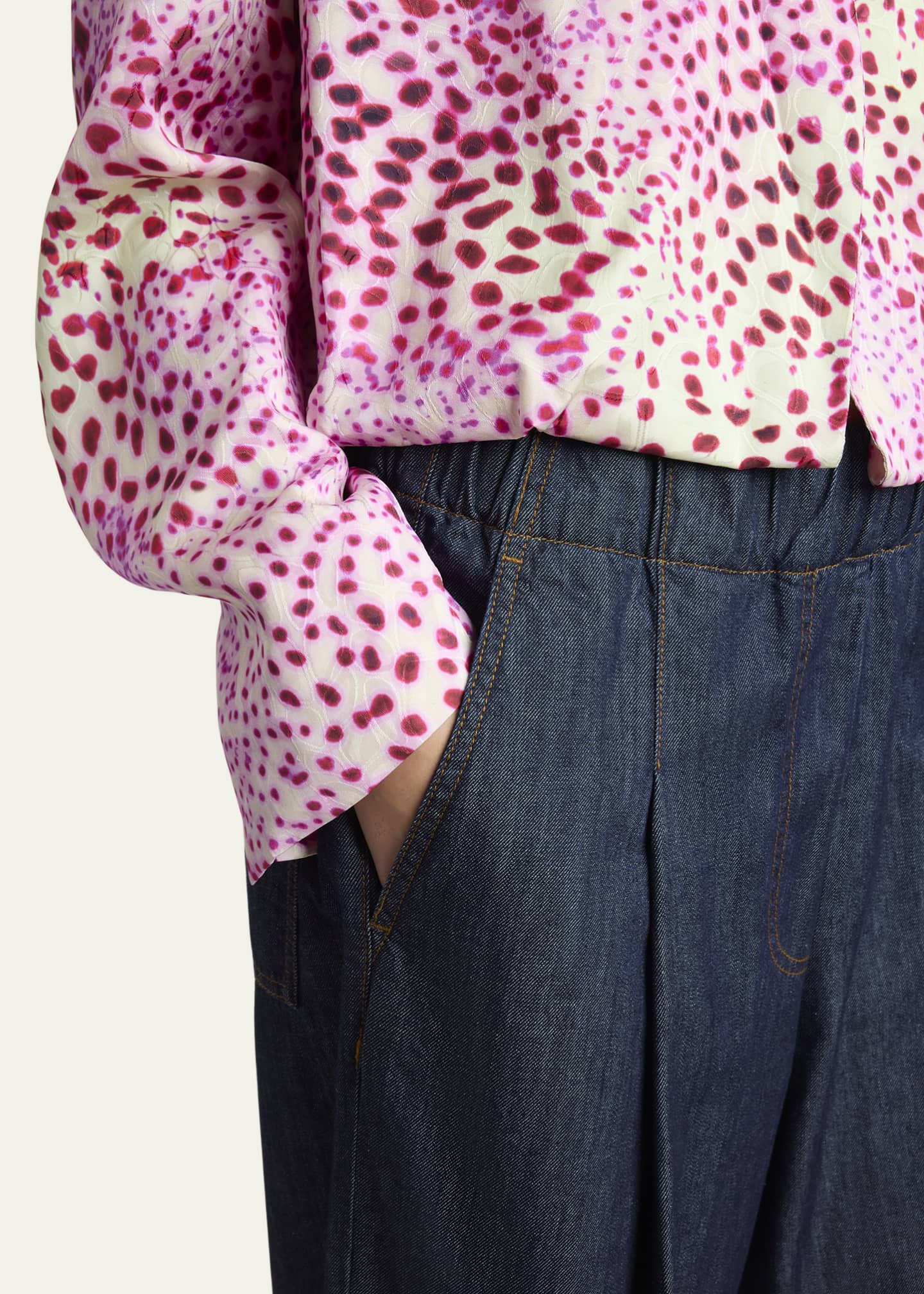 Dries Van Noten Pila Denim Wide Leg Pants Image 5 of 5