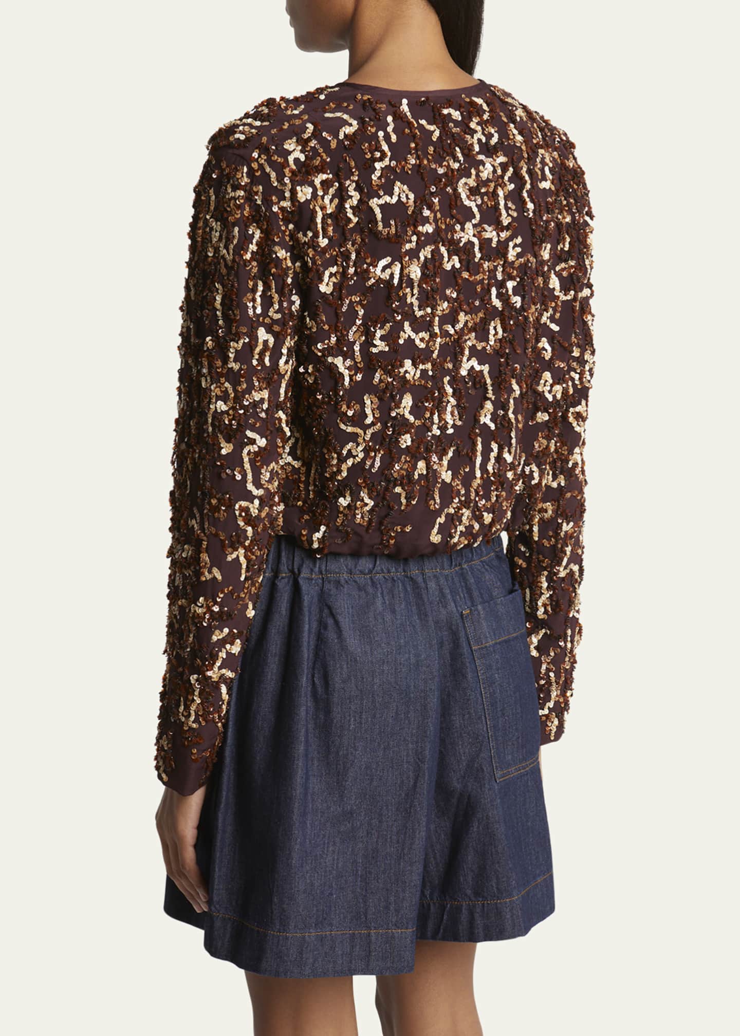Dries Van Noten Vianos Sequined Self-Tie Jacket Image 3 of 5