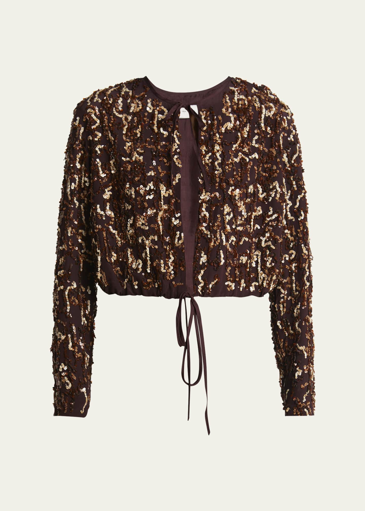 Dries Van Noten Vianos Sequined Self-Tie Jacket Image 1 of 5
