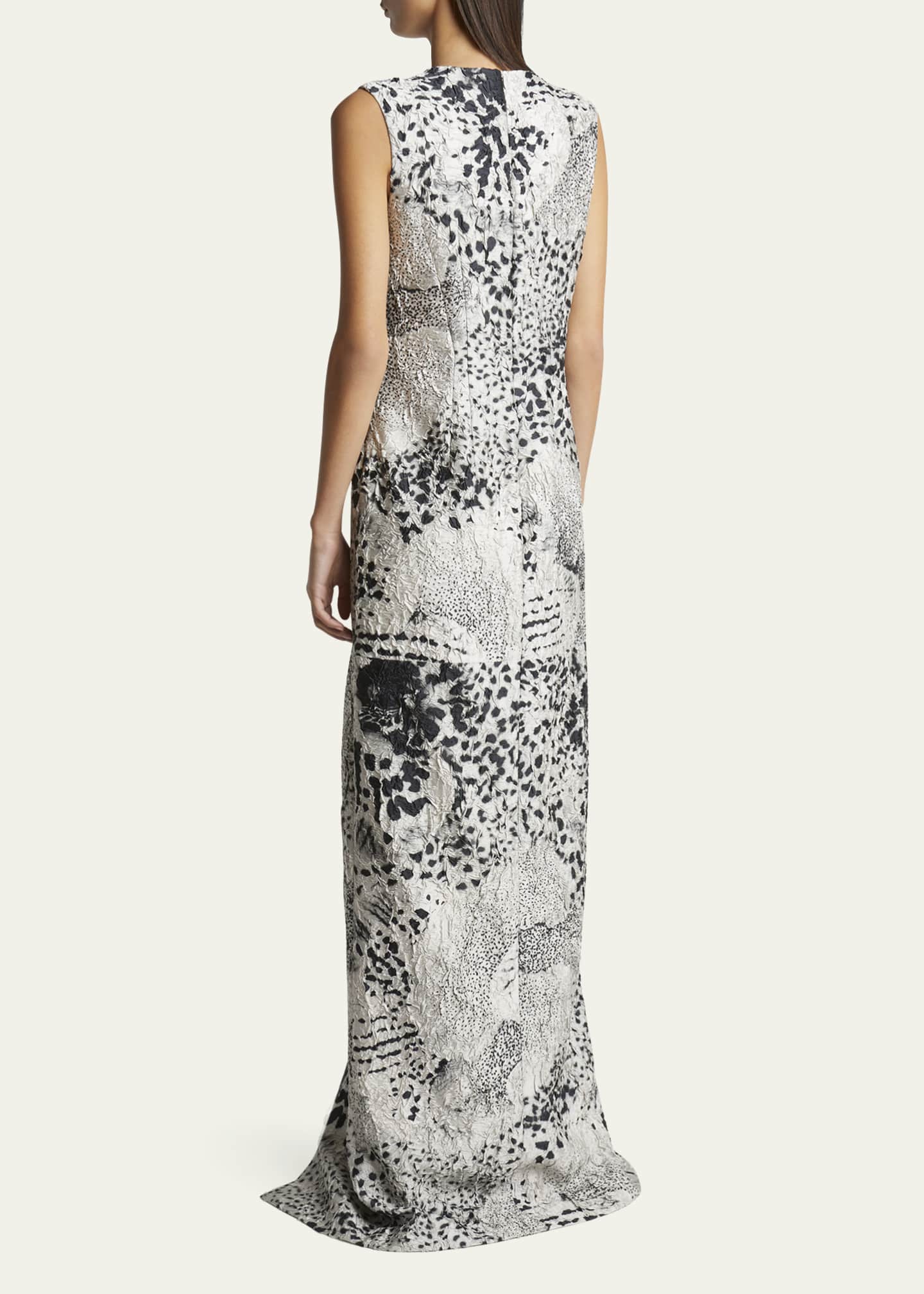 DRIES VAN NOTEN コットンキャンバストート ラージ ホワイトグレー Dries Van Noten Delina Long Orchid Dress - Bergdorf Goodman
