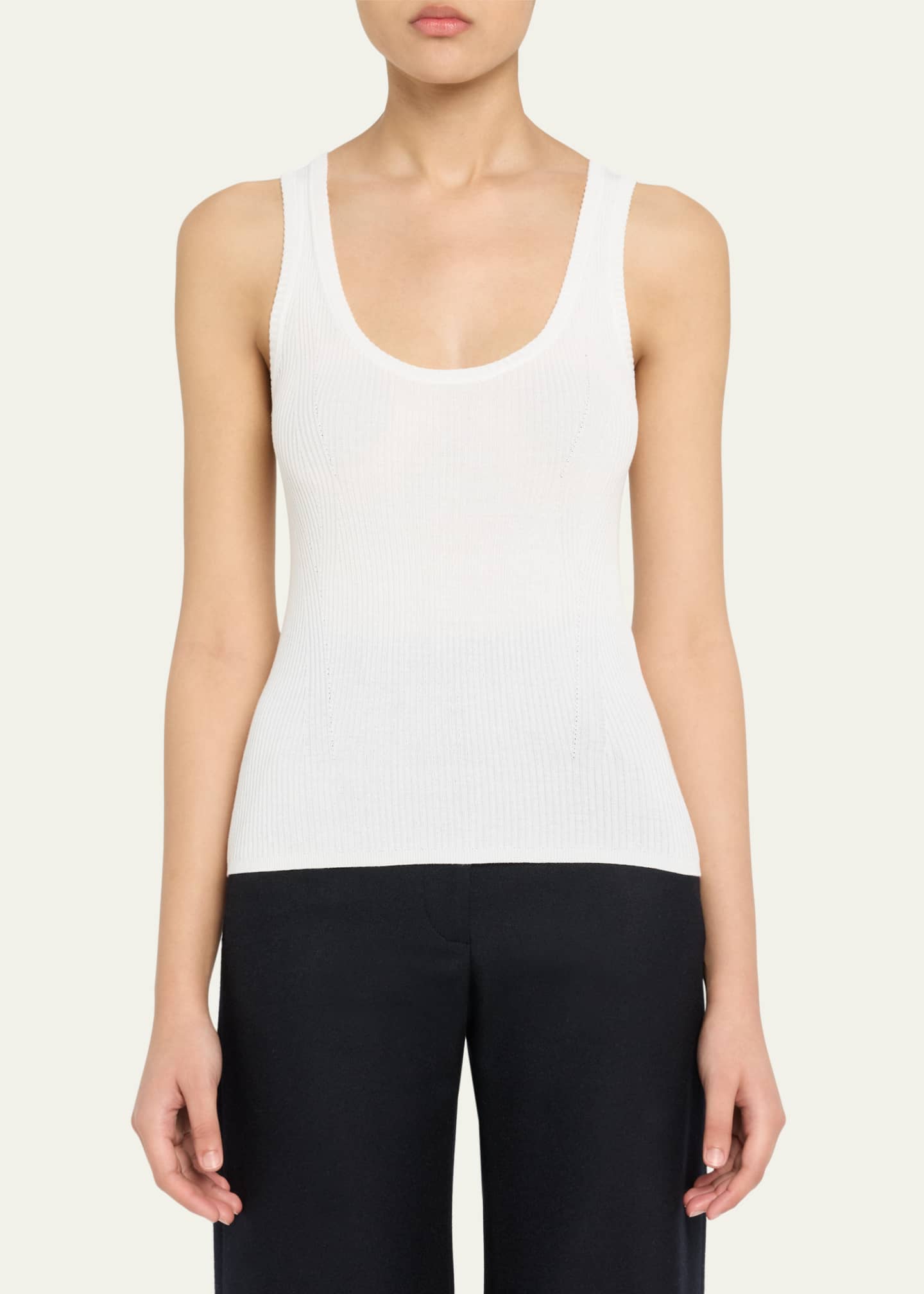 Dries Van Noten Topaz Scoop Neck Top - Bergdorf Goodman