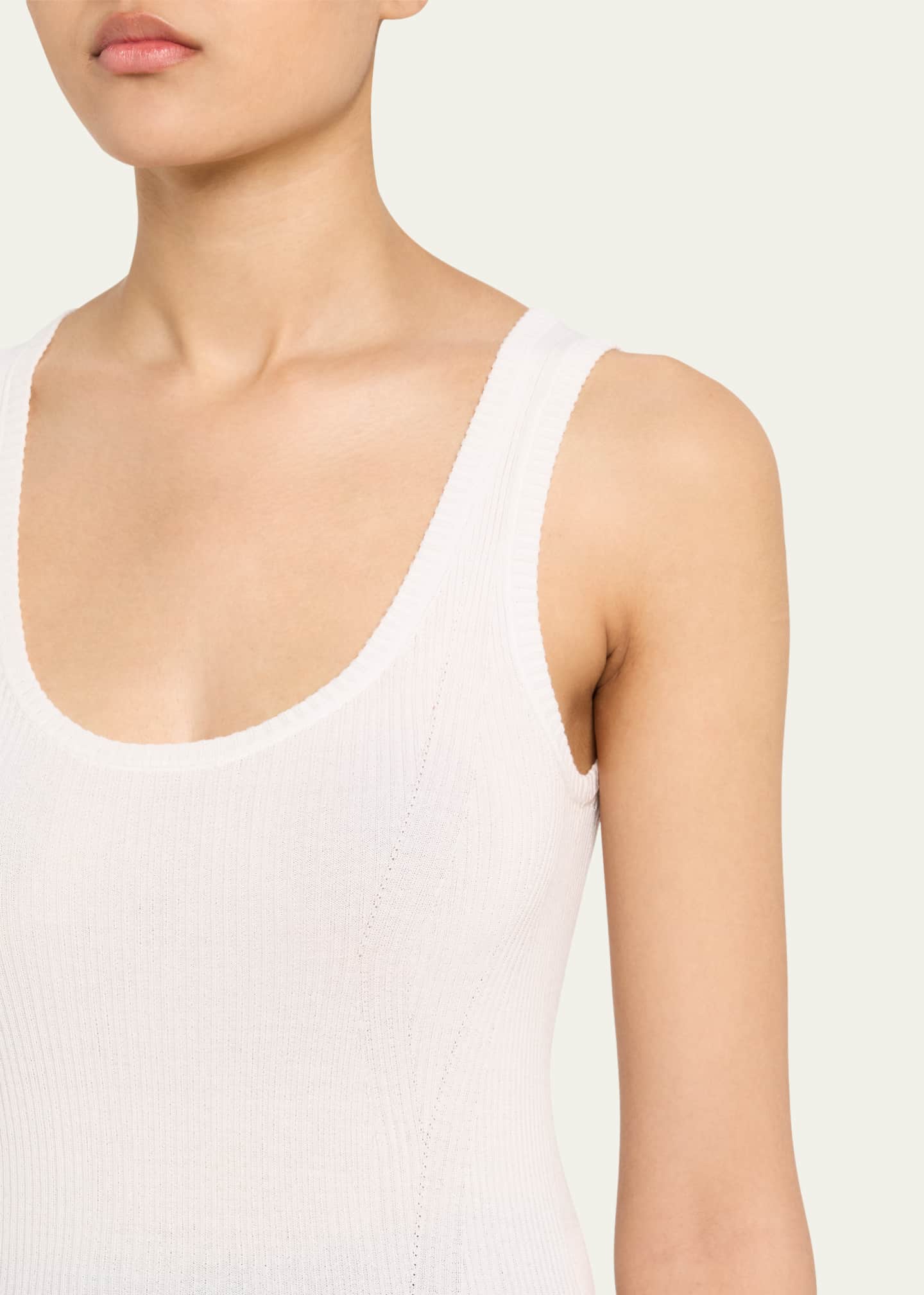 Dries Van Noten Topaz Scoop Neck Top - Bergdorf Goodman