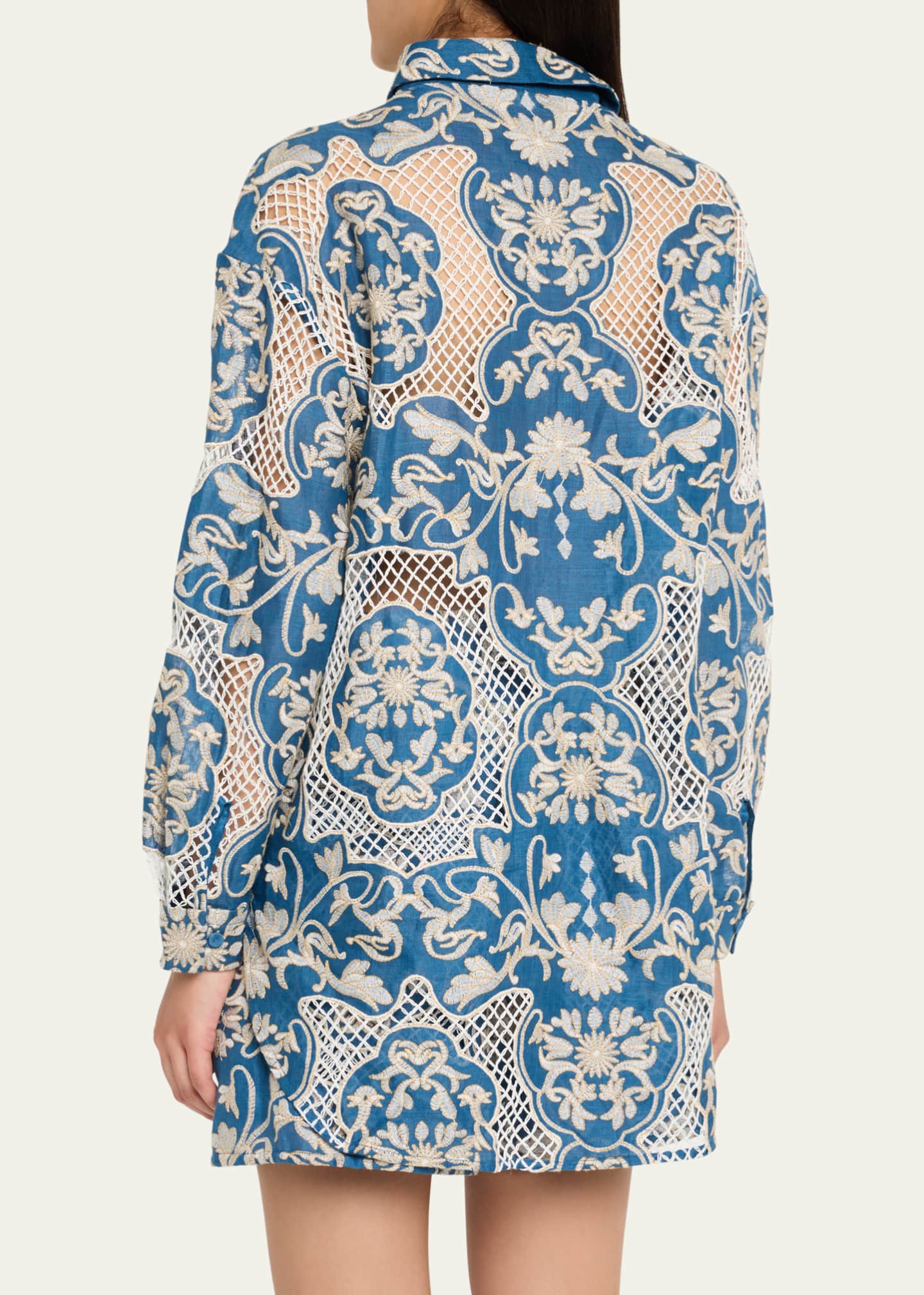 Agua by Agua Bendita Cecilia Ribbons Button-Front Shirt Image 3 of 5