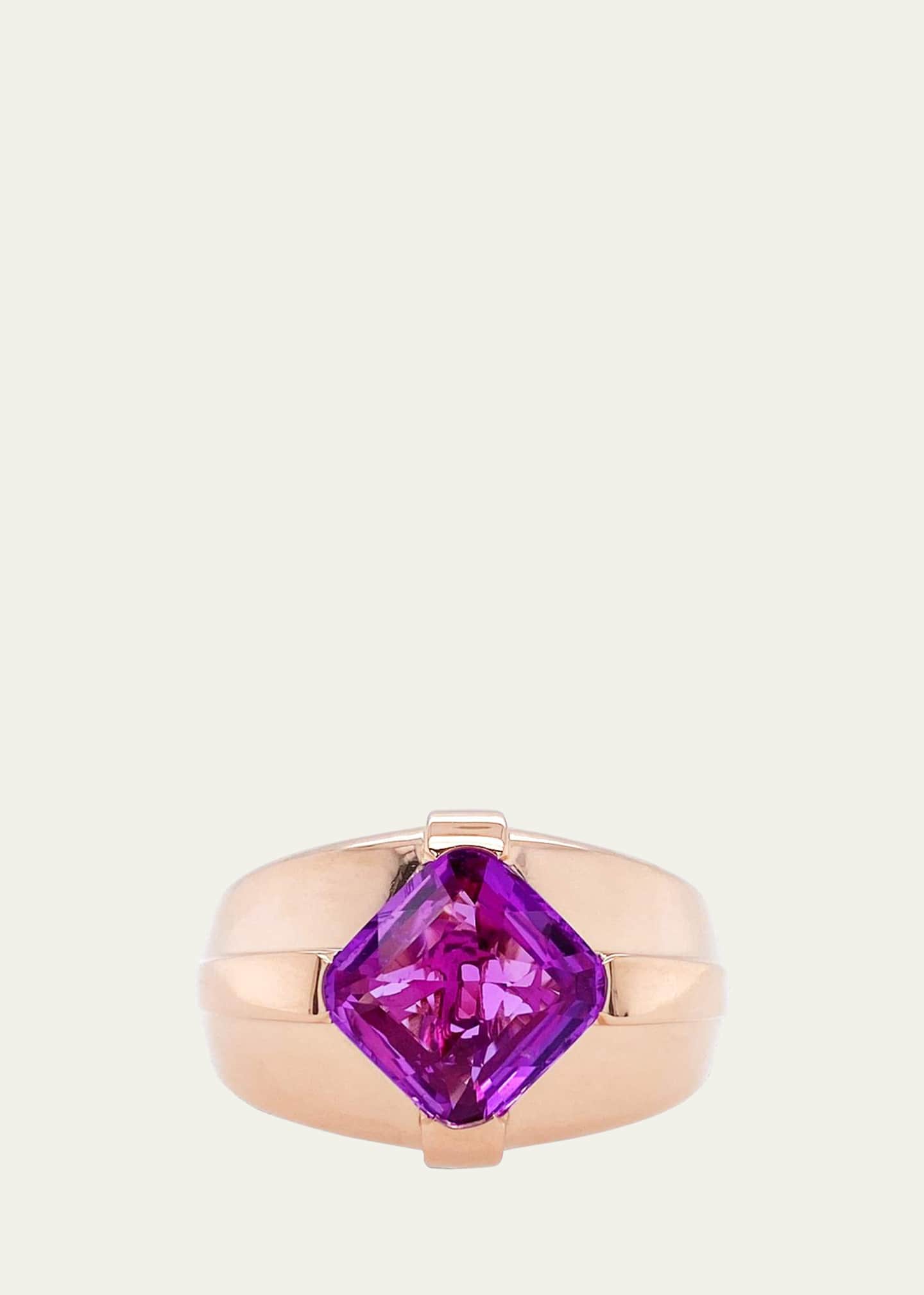 Bayco 18K Rose Gold Pink Sapphire Statement Ring