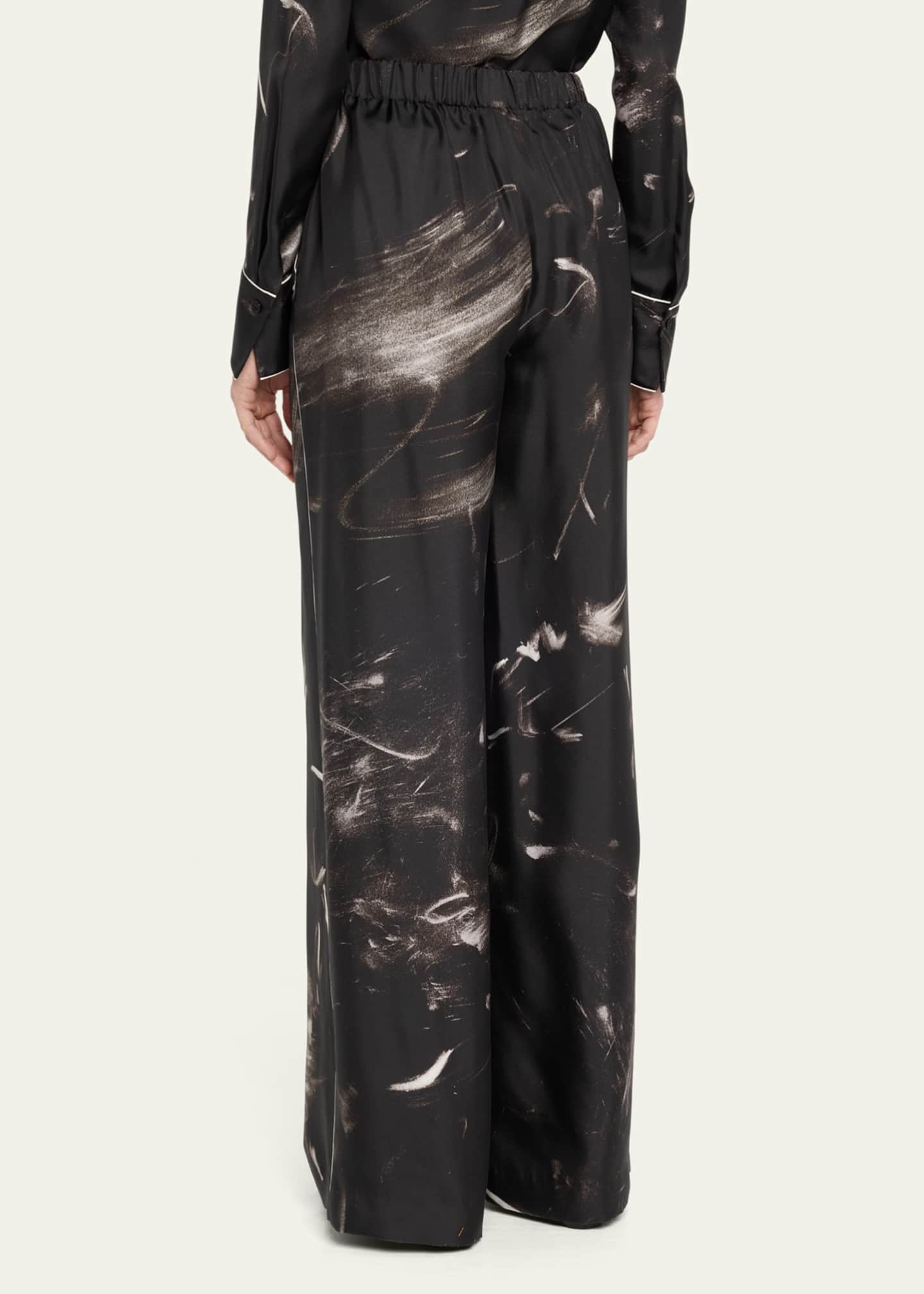 Lafayette 148 New York Riverside Wide-Leg Silk Pants Image 3 of 5