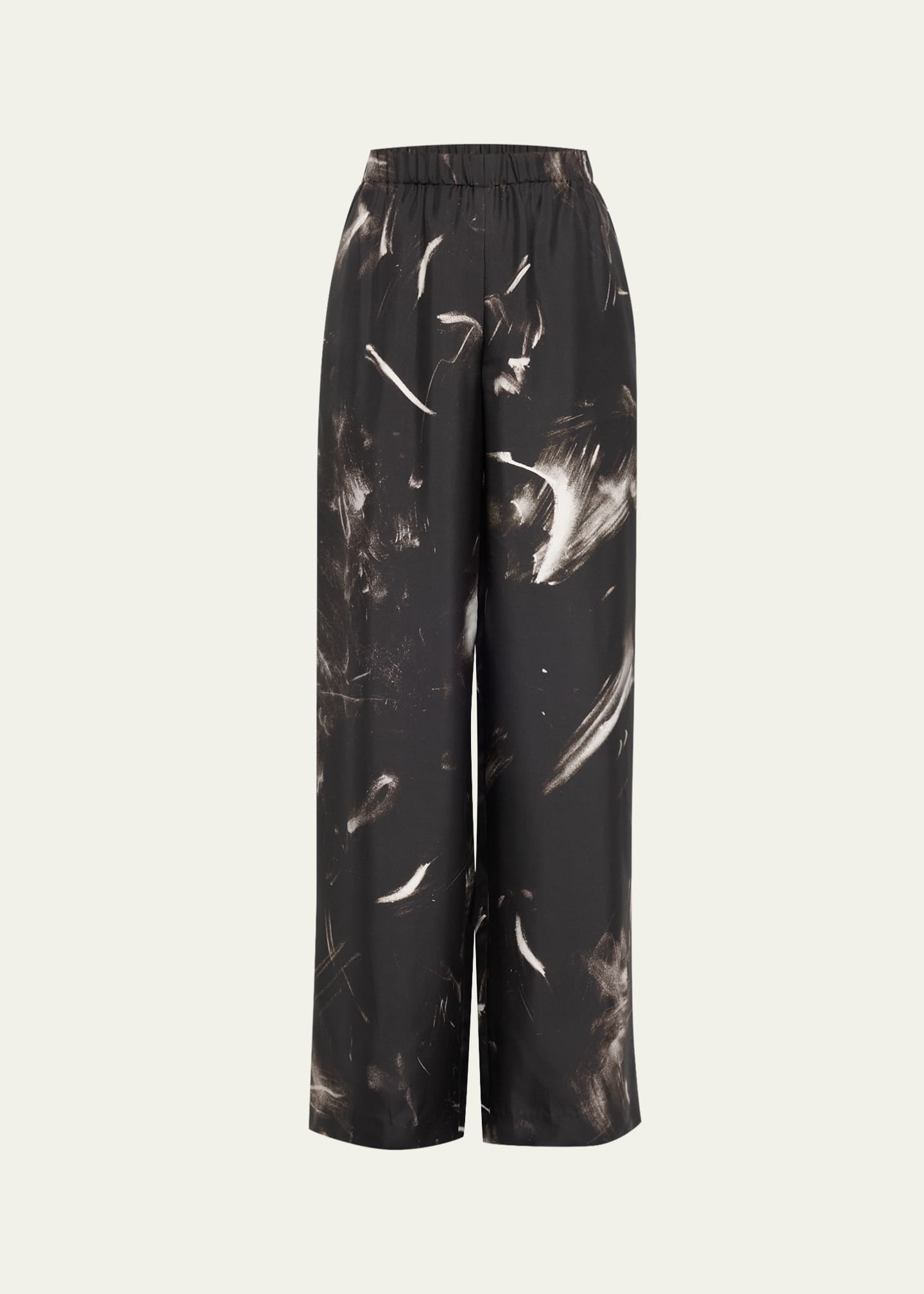 Lafayette 148 New York Riverside Wide-Leg Silk Pants Image 1 of 5