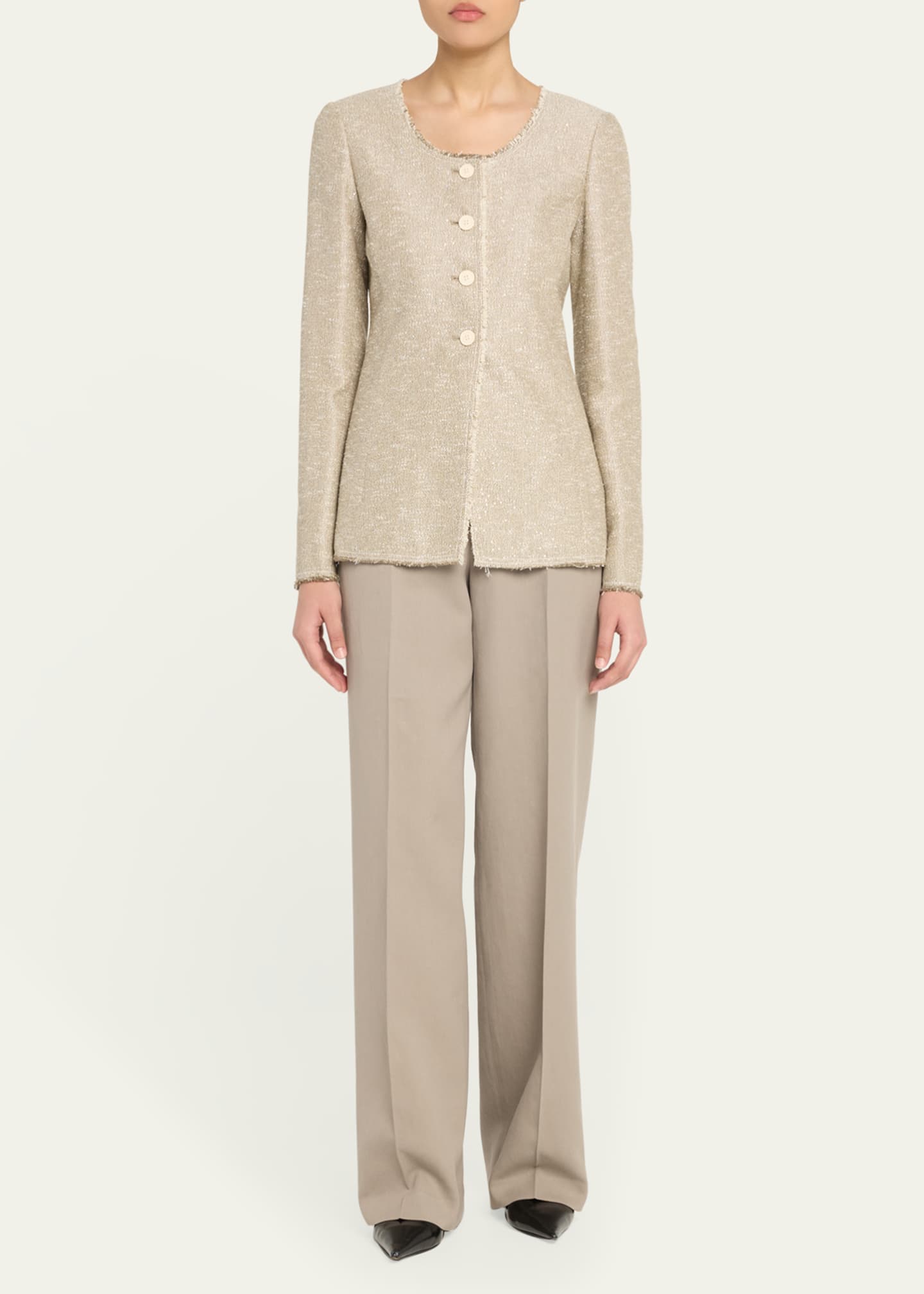 Lafayette 148 New York Sequined Tweed Jacket Image 2 of 5