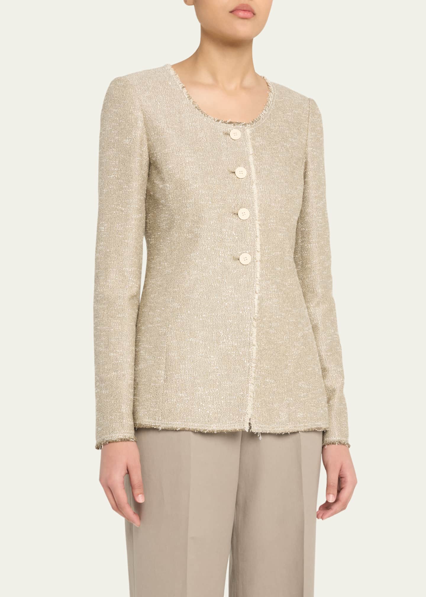 Lafayette 148 New York Sequined Tweed Jacket Image 4 of 5
