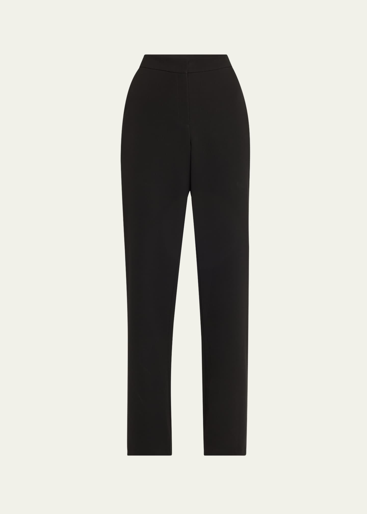 Lafayette 148 New York Saint Marks Flared Contrast-Trim Pants Image 1 of 5