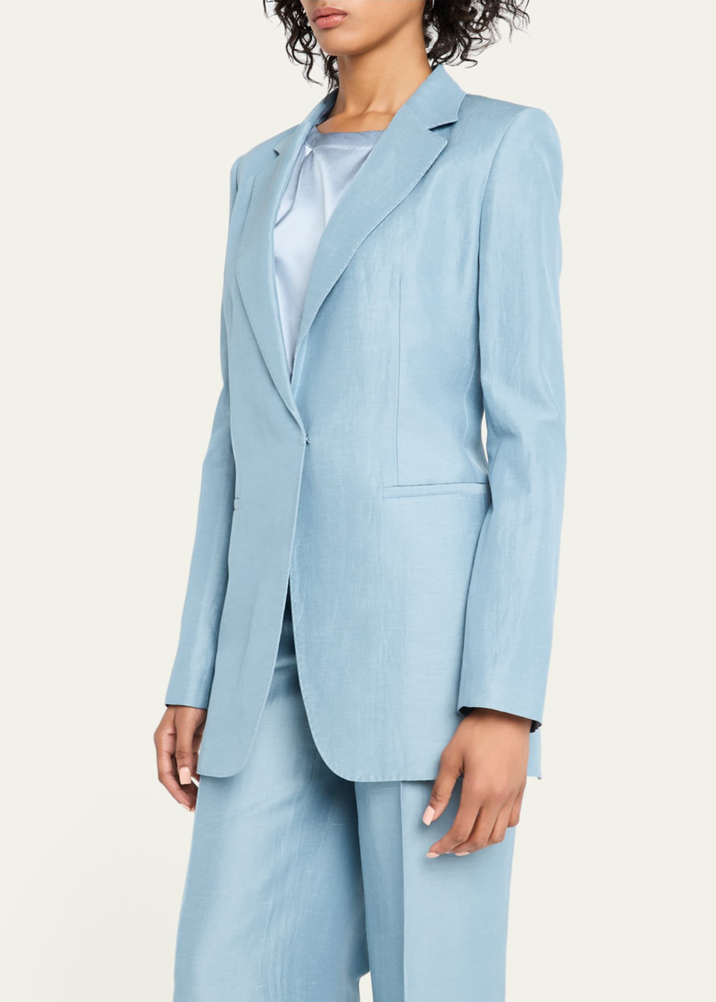 Lafayette 148 New York Elongated Pick Stitch Blazer Image 4 of 5