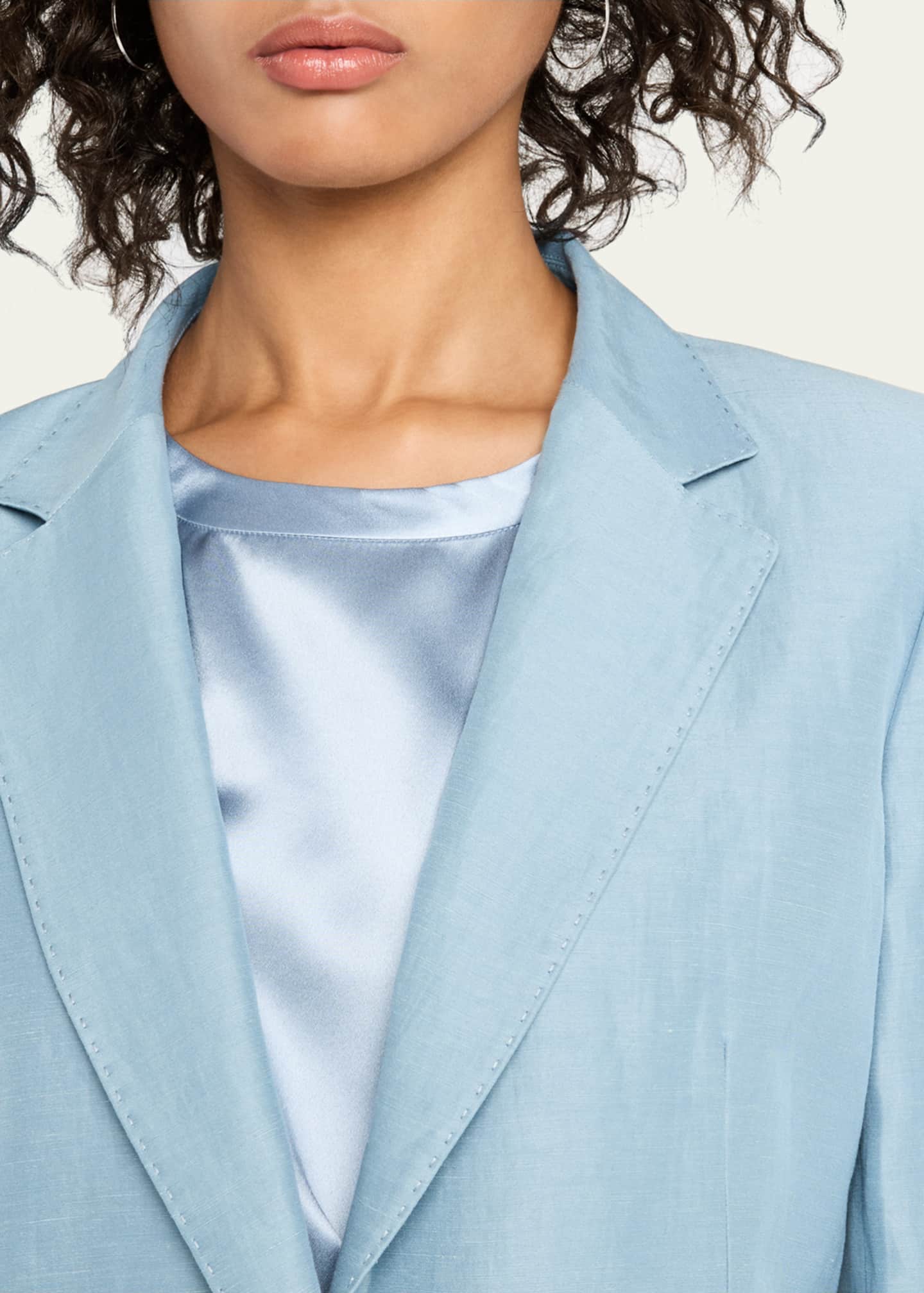 Lafayette 148 New York Elongated Pick Stitch Blazer Image 5 of 5