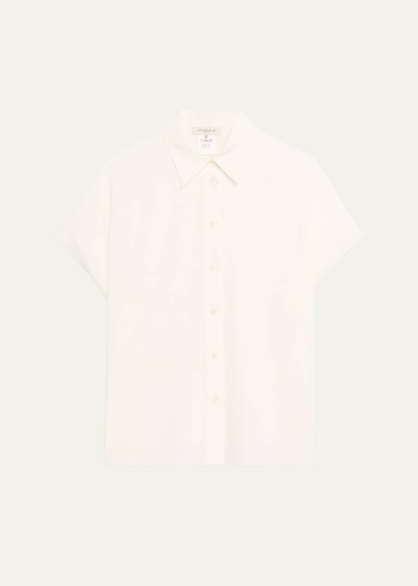 Lafayette 148 New York Silk Georgette Dolman-Sleeve Blouse Image 1 of 5