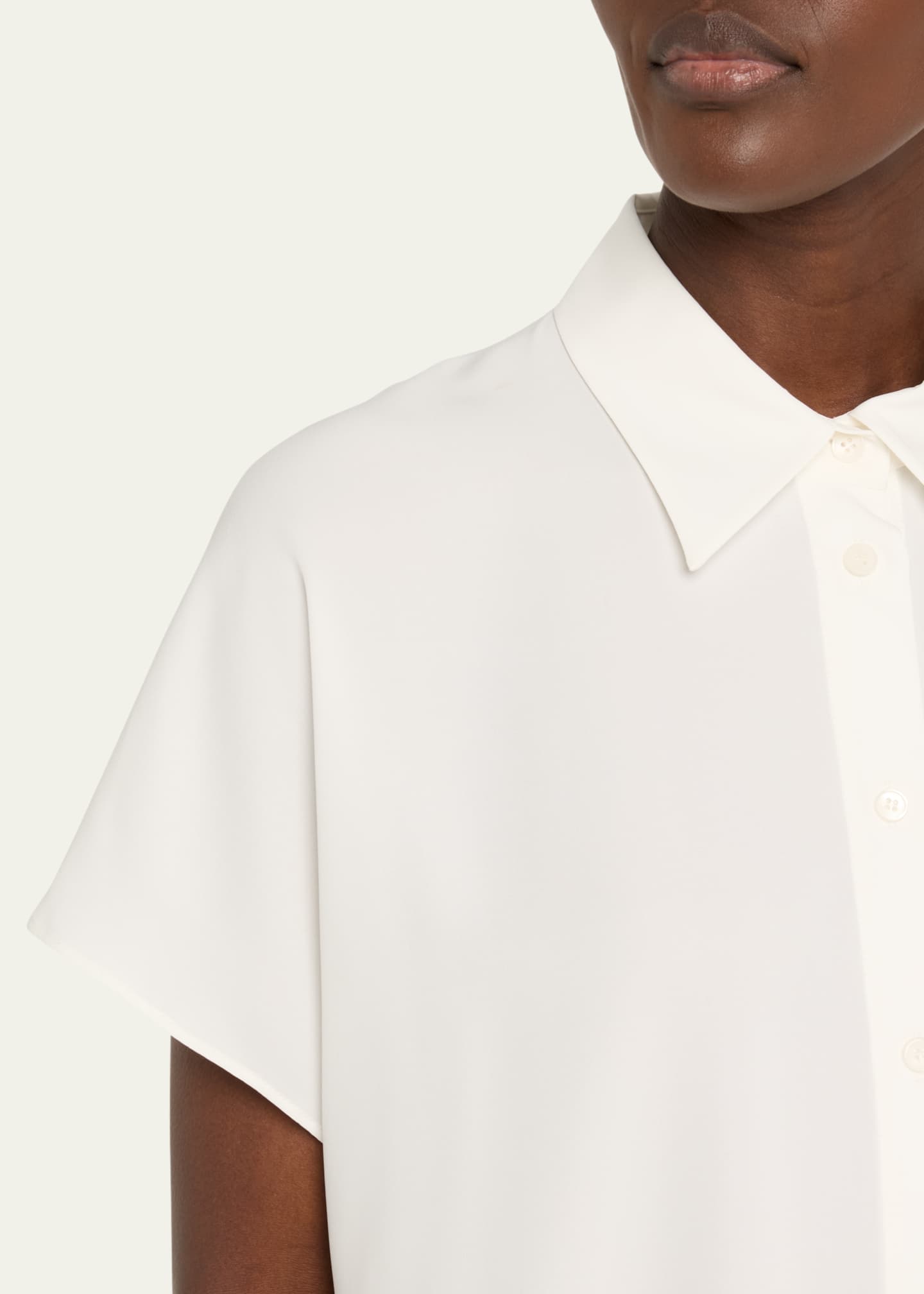 Lafayette 148 New York Silk Georgette Dolman-Sleeve Blouse Image 5 of 5