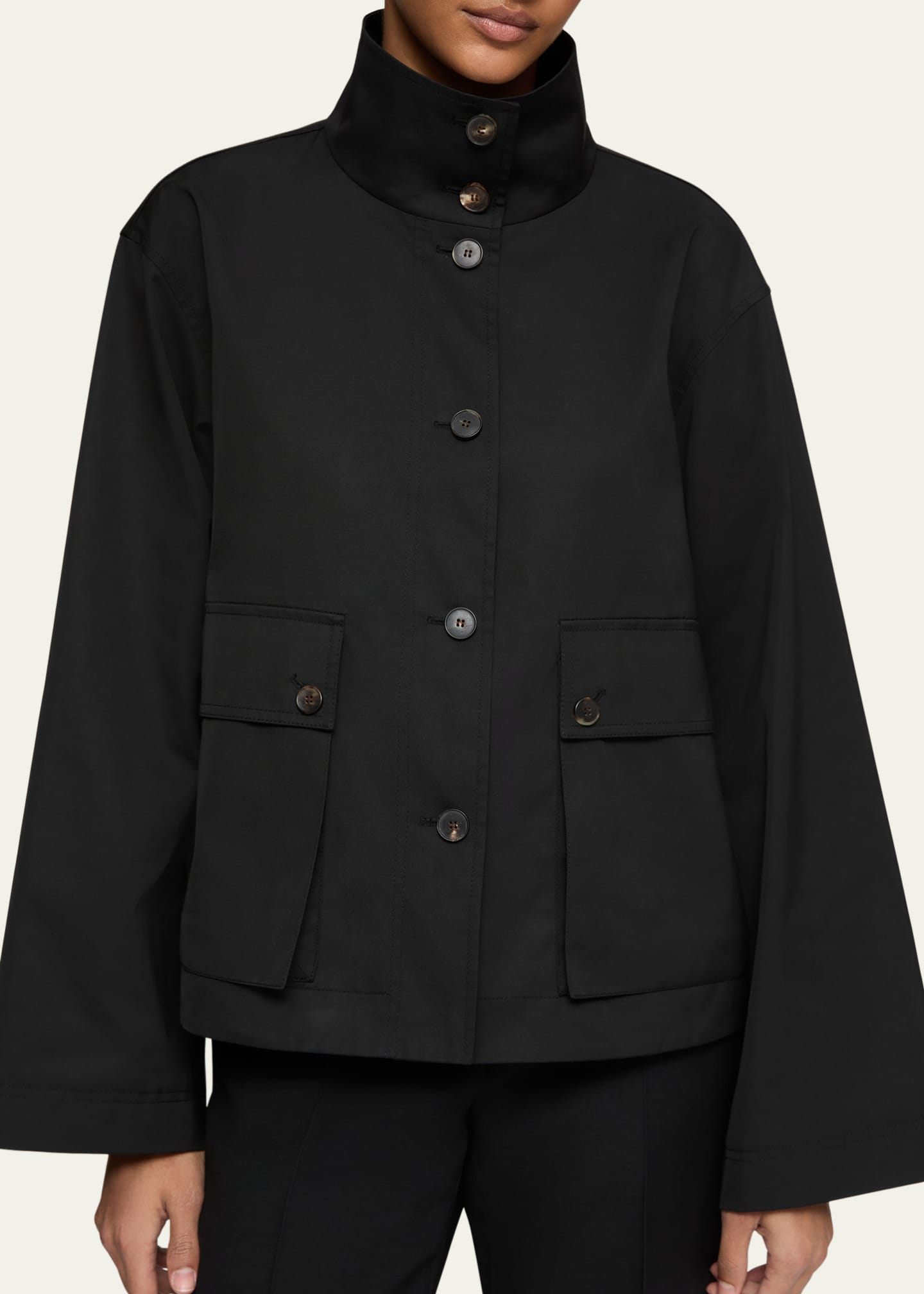 Lafayette 148 New York Button-Down Technical Twill Jacket Image 5 of 5