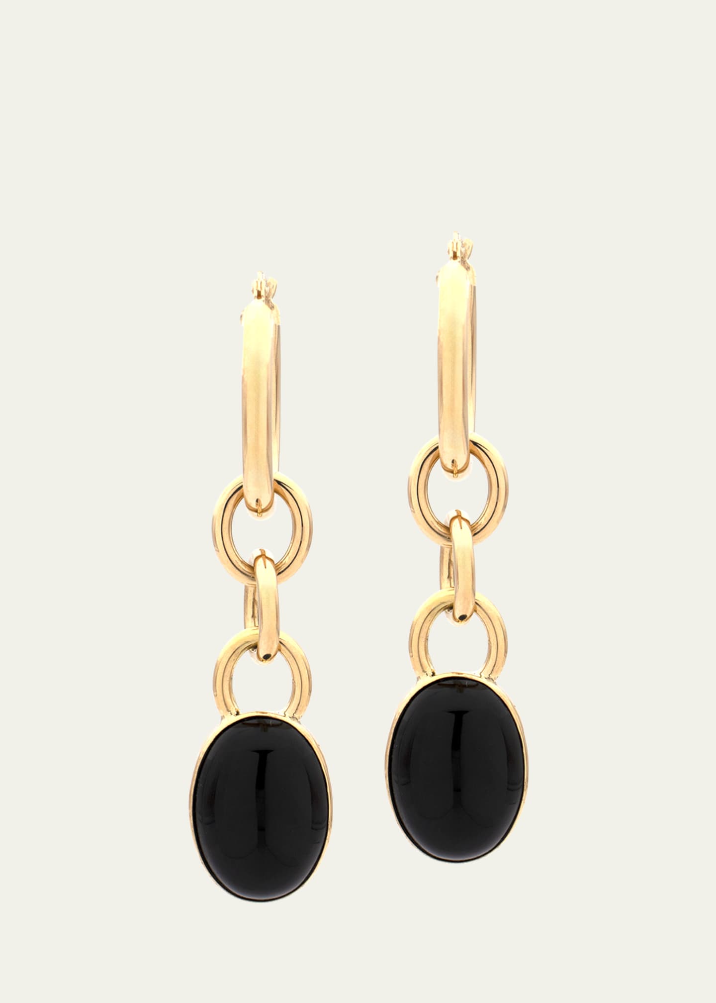 FARAONE MENNELLA by R.F.M.A.S. Mama 18K Yellow Gold Onyx Drop Earrings Image 1 of 2
