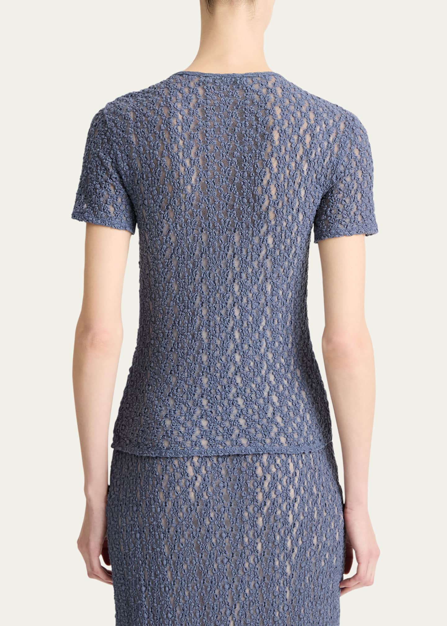 Short-Sleeve Floral Smocked Top - Thumbnail 2