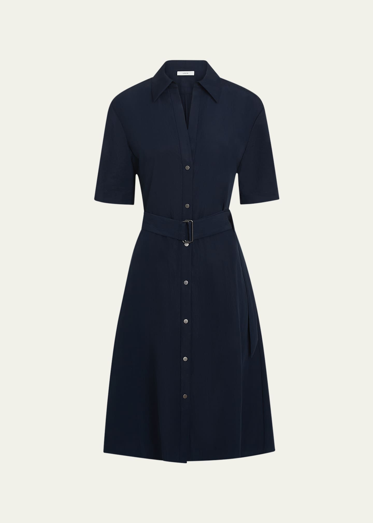 Vince Short-Sleeve Belted Shirtdress Image 1 of 3