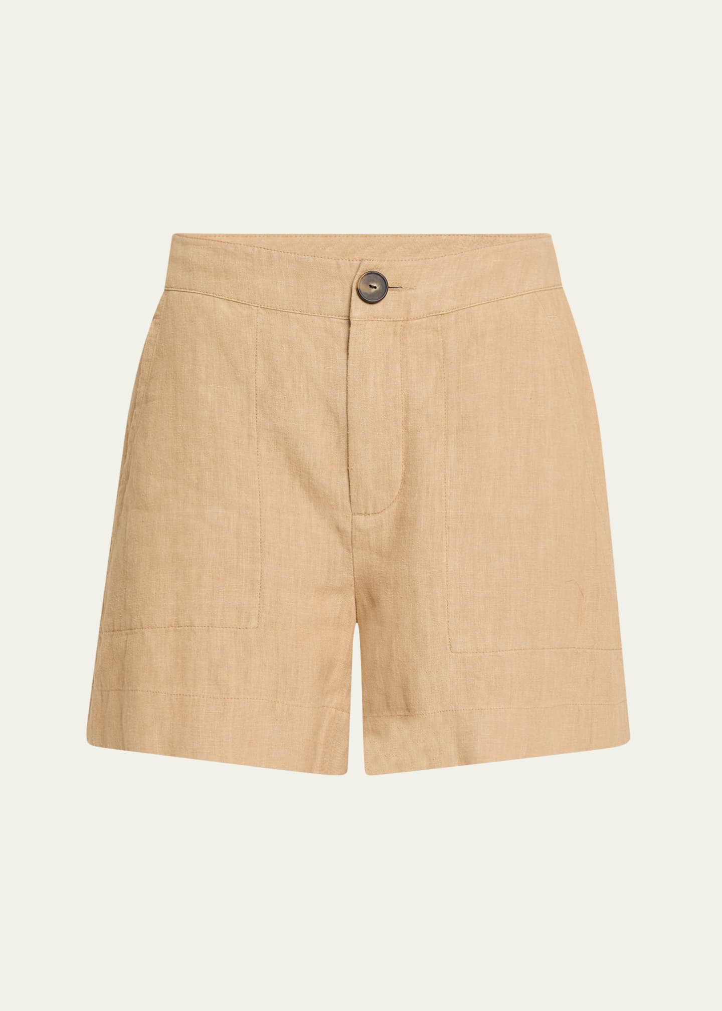 Pre Loved Vince Vintage Midrise Cotton Shorts Women Beige