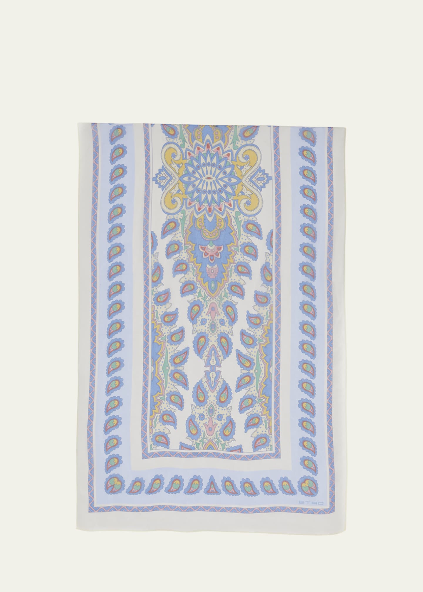 Etro Tosca Paisley-Print Silk Scarf Image 1 of 4