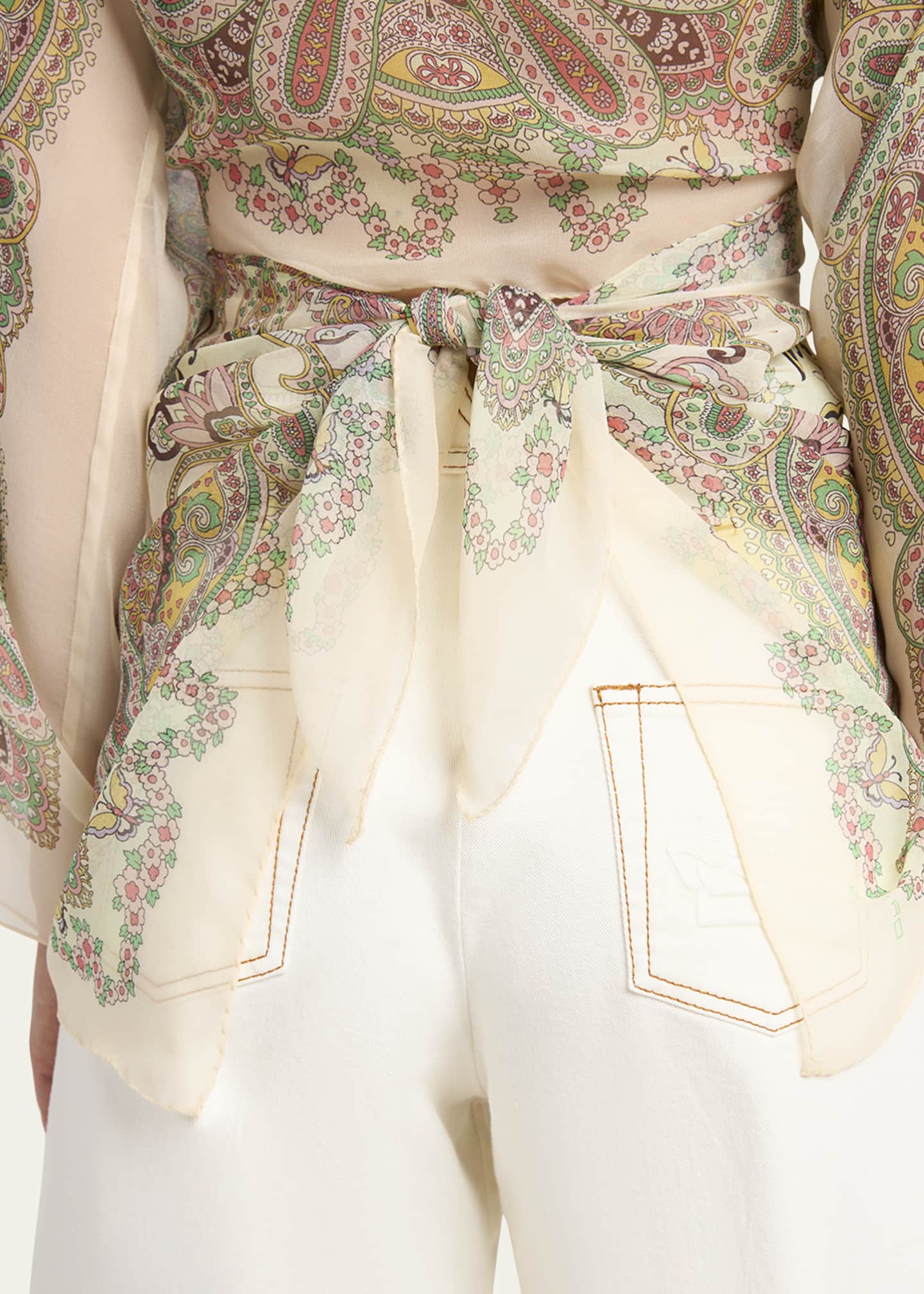 Etro Abstract-Print Silk Wrap Image 5 of 5