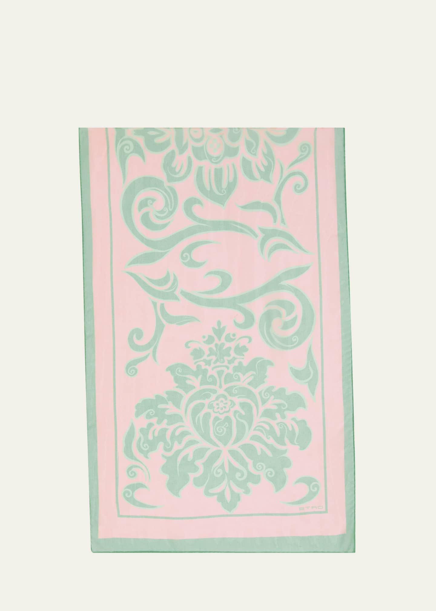 Etro Tosca Floral-Print Silk Scarf Image 1 of 2
