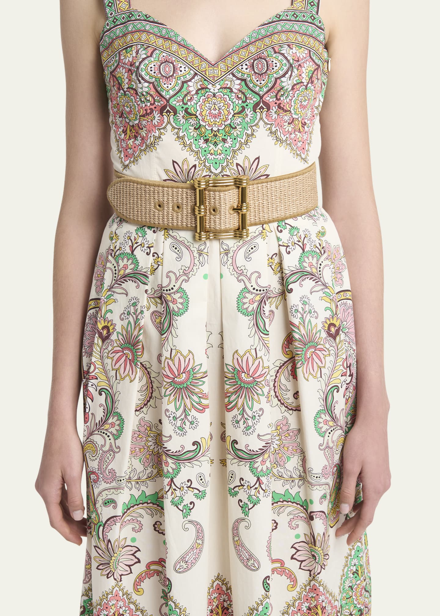 Etro Raffia Embroidered Belt Image 2 of 2