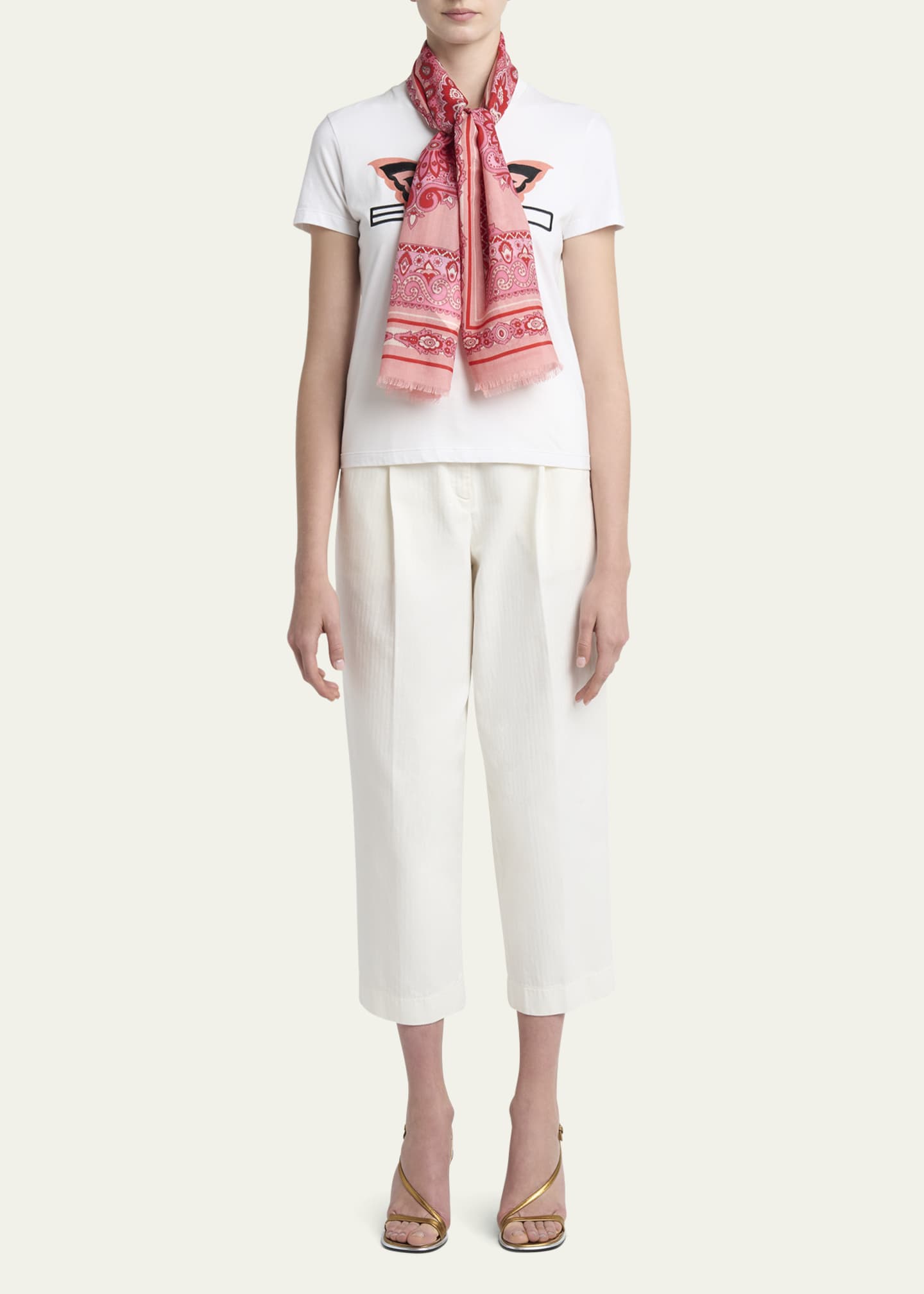 Etro Tosca Silk-Cashmere Scarf Image 2 of 3