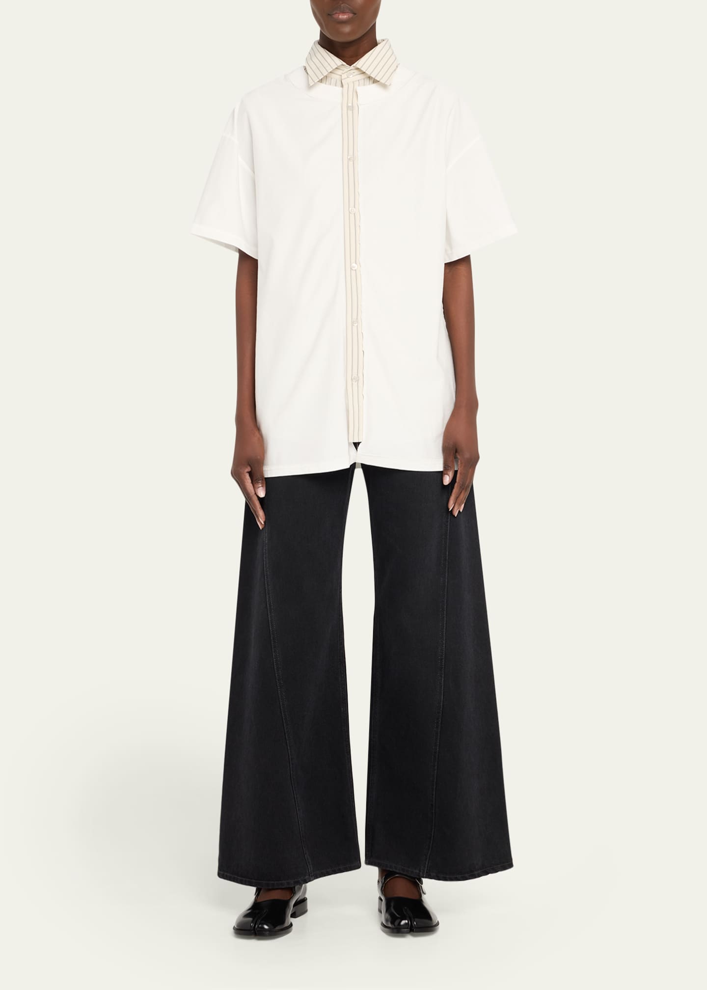 Maison Margiela Collared Short-Sleeve T-Shirt Image 2 of 5