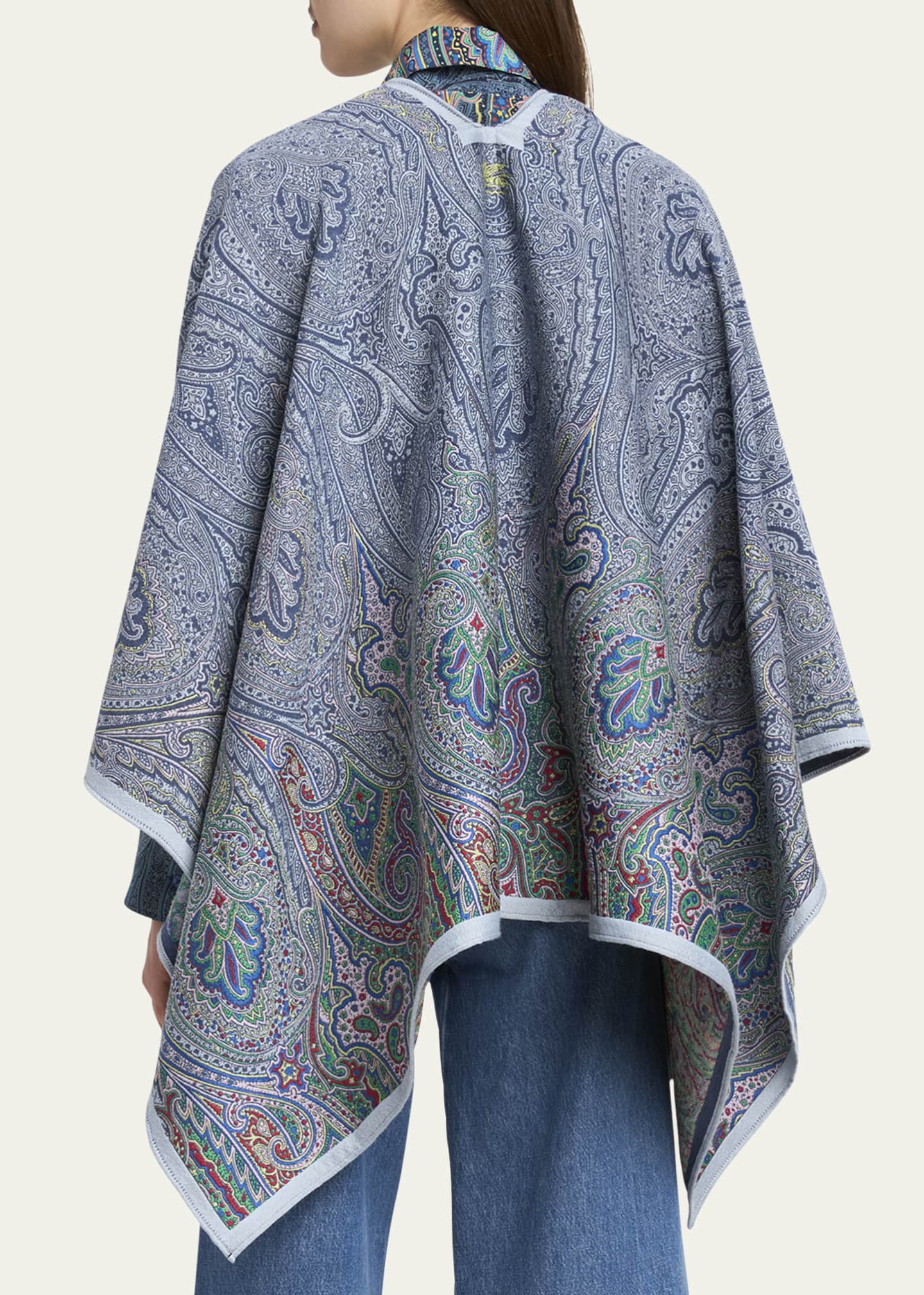 Etro Paisley Jacquard Cape Image 3 of 5