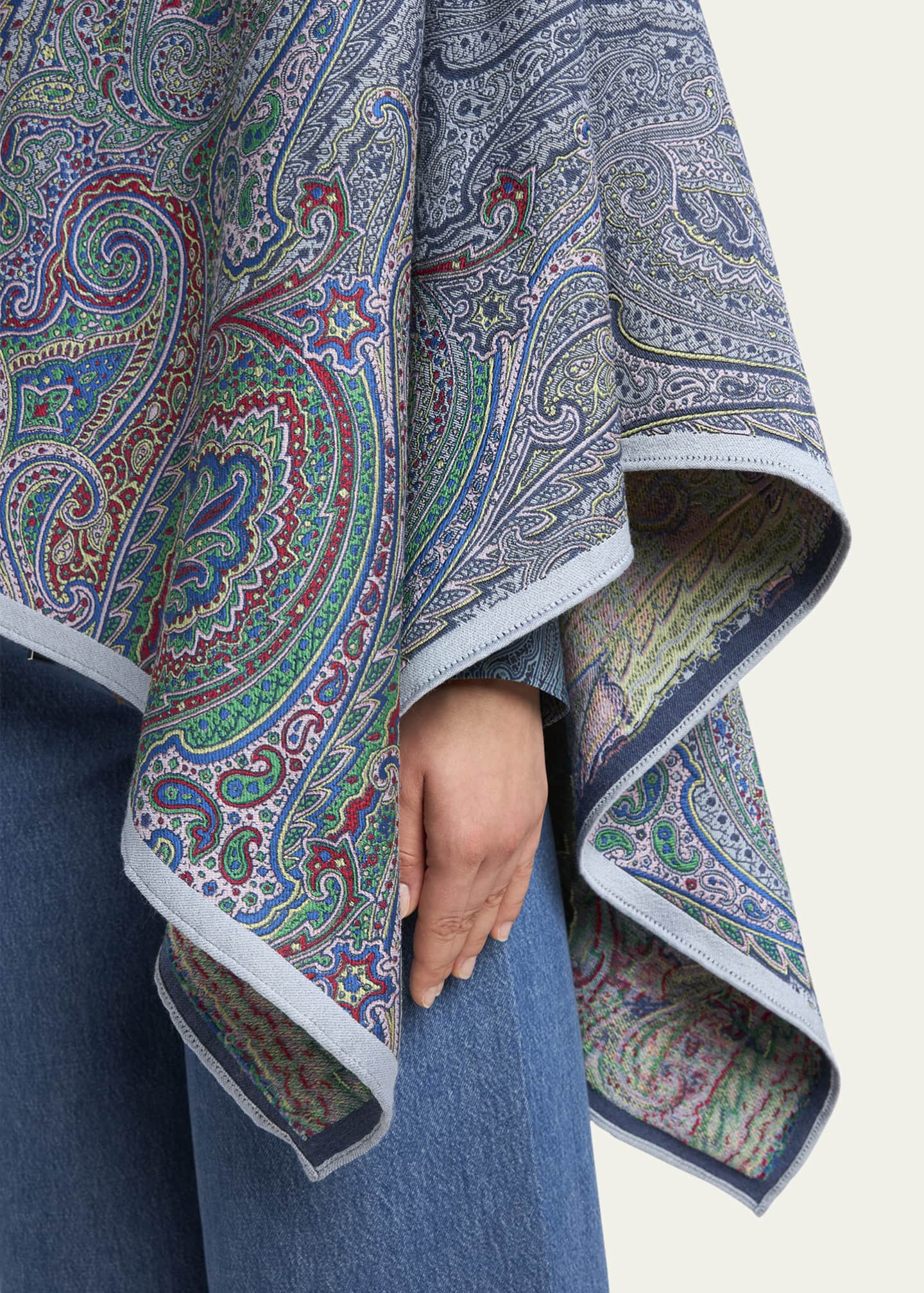 Etro Paisley Jacquard Cape Image 5 of 5