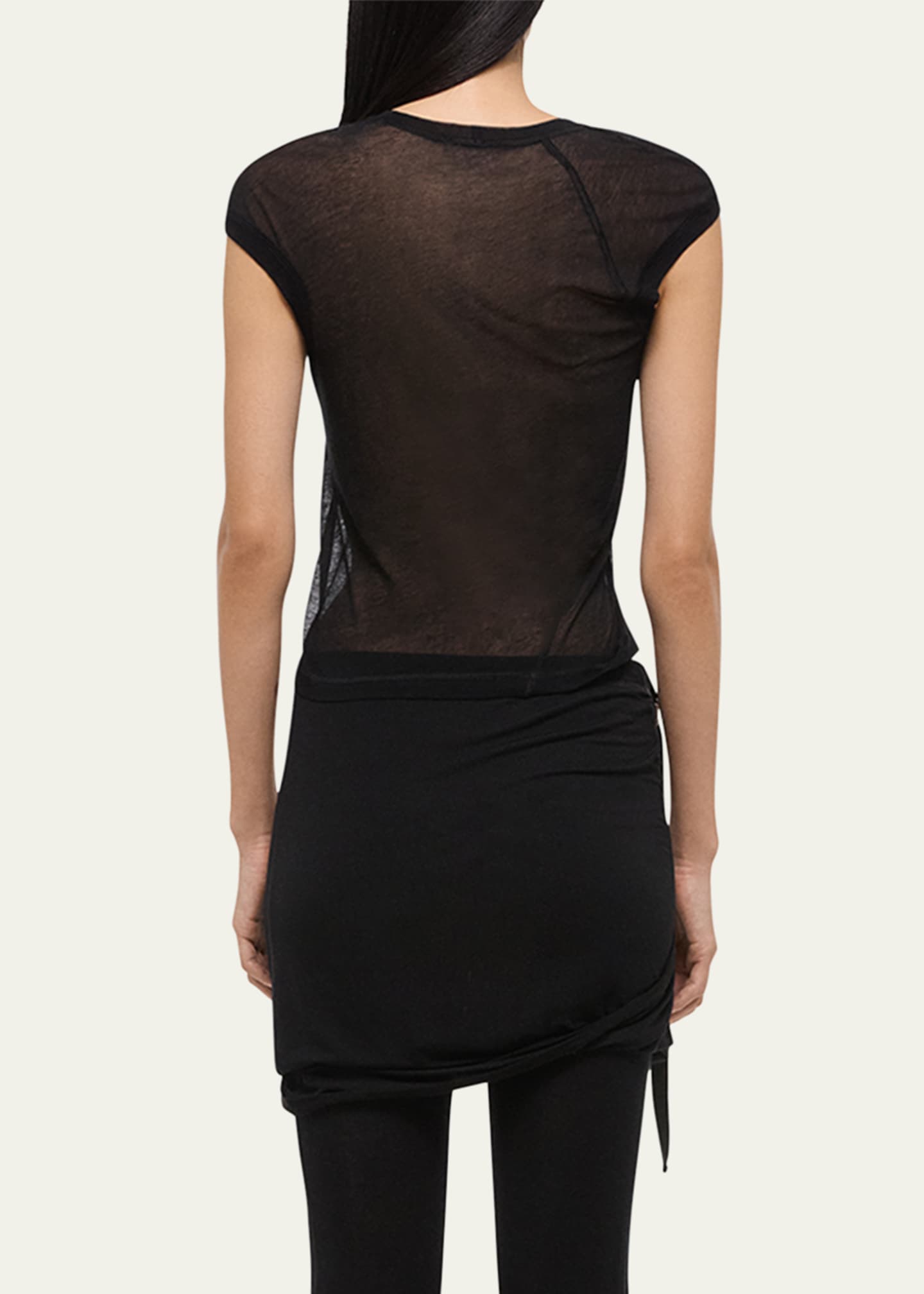 Twisted Sheer Crewneck Top - Thumbnail 3
