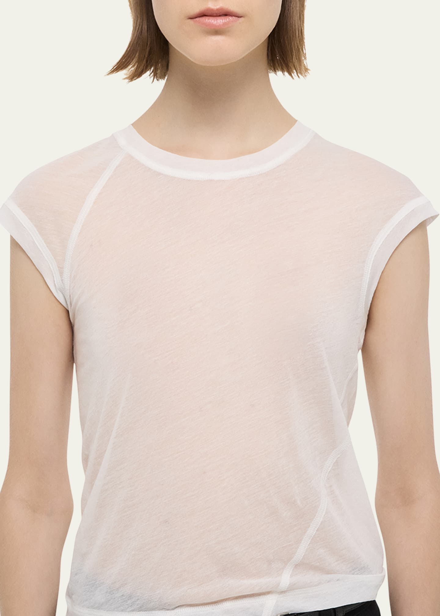 Helmut Lang Twisted Sheer Crewneck Top Image 5 of 5