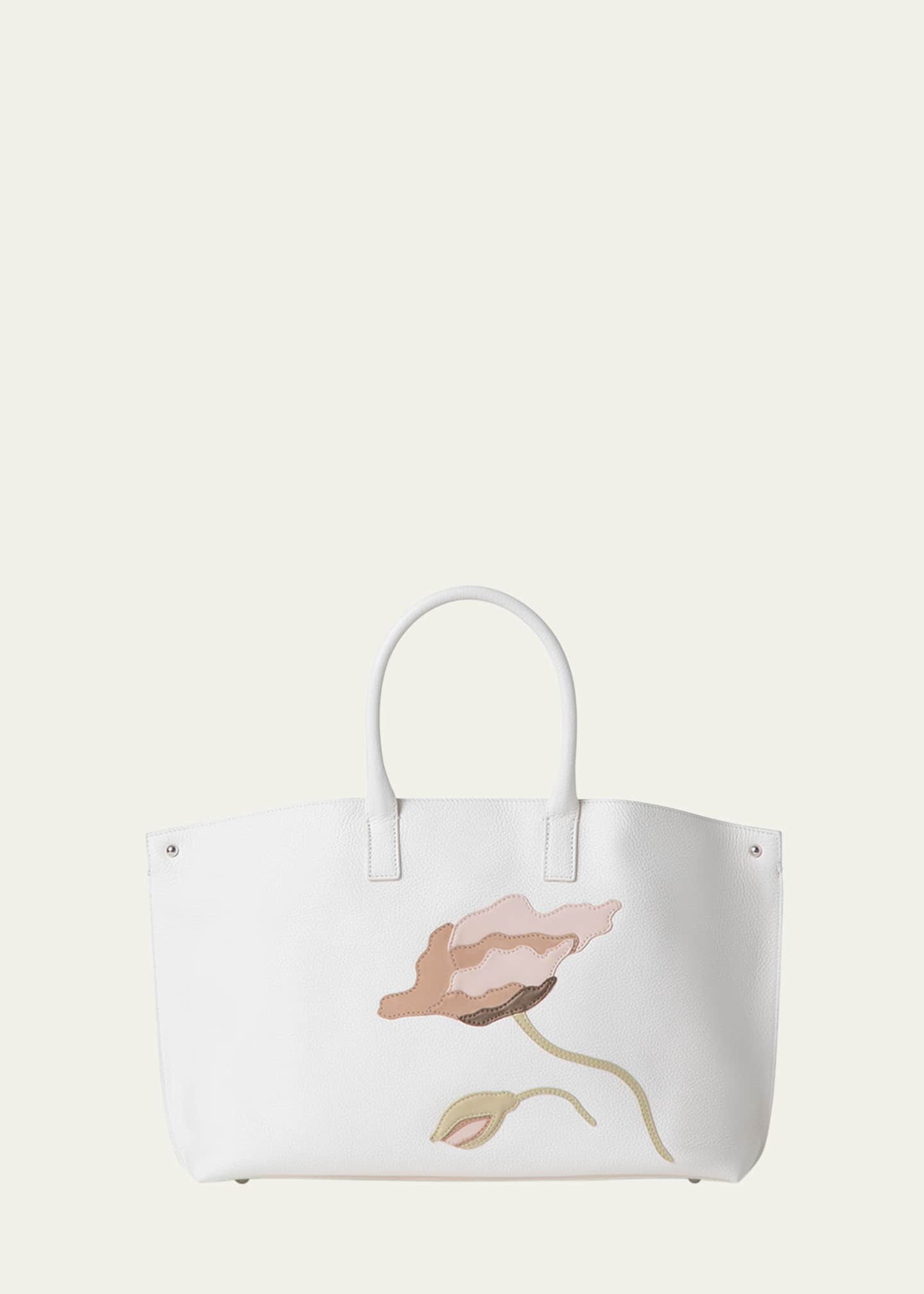 Akris Ai Small Flower Leather Top-Handle Bag Image 5 of 5