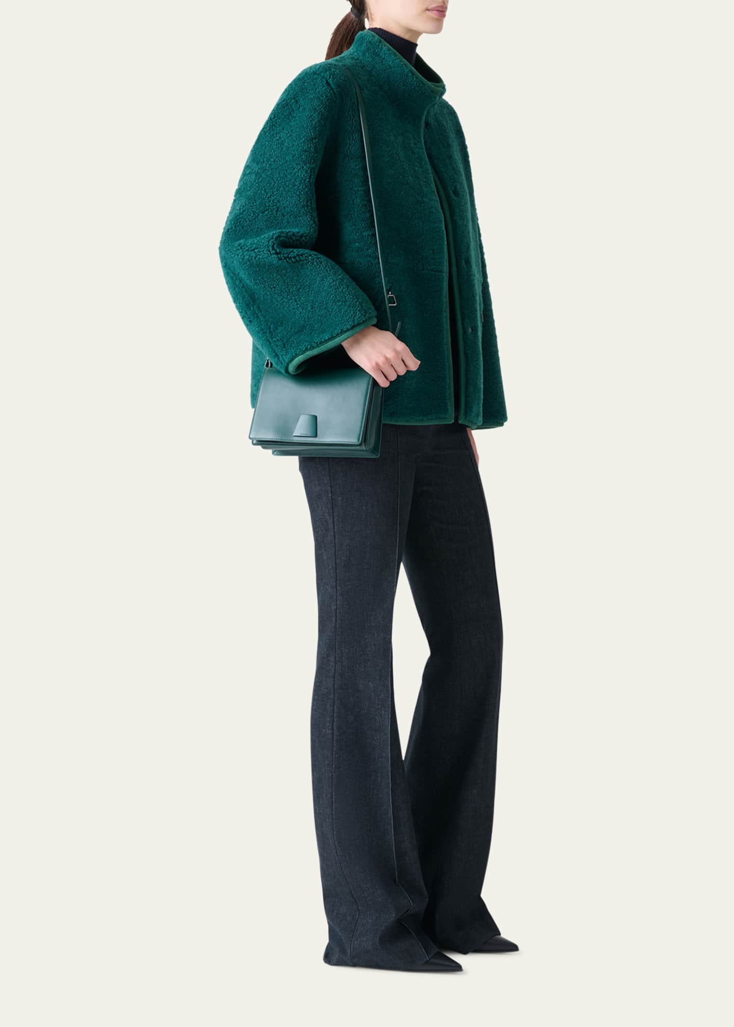 Akris Alice Small Leather Top-Handle Bag Image 2 of 5