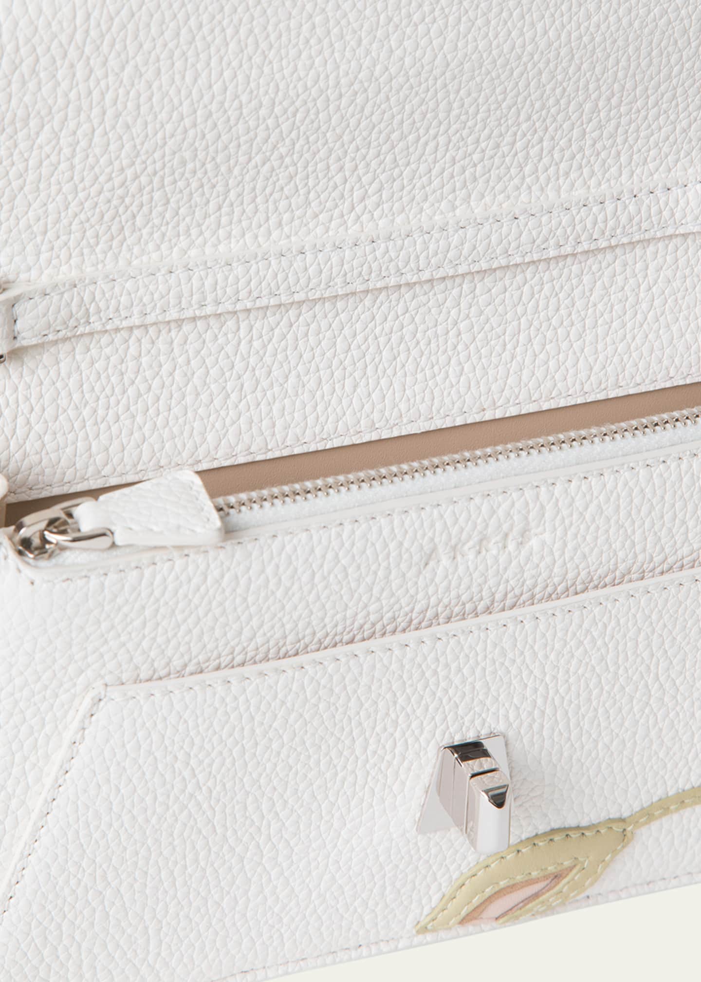 Akris Anouk Envelope Flap Flower Leather Shoulder Bag Image 3 of 3
