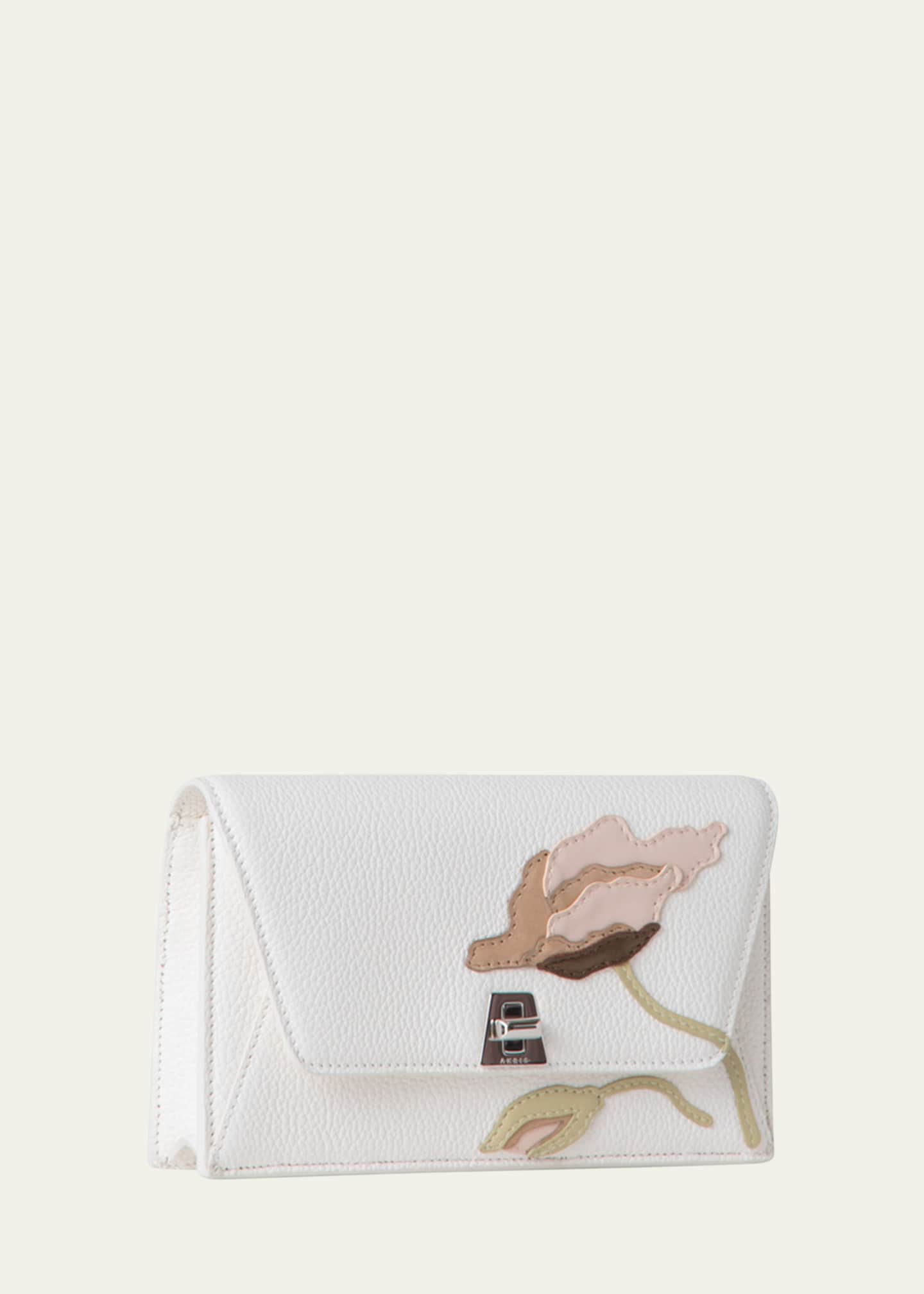 Akris Anouk Envelope Flap Flower Leather Shoulder Bag Image 1 of 3