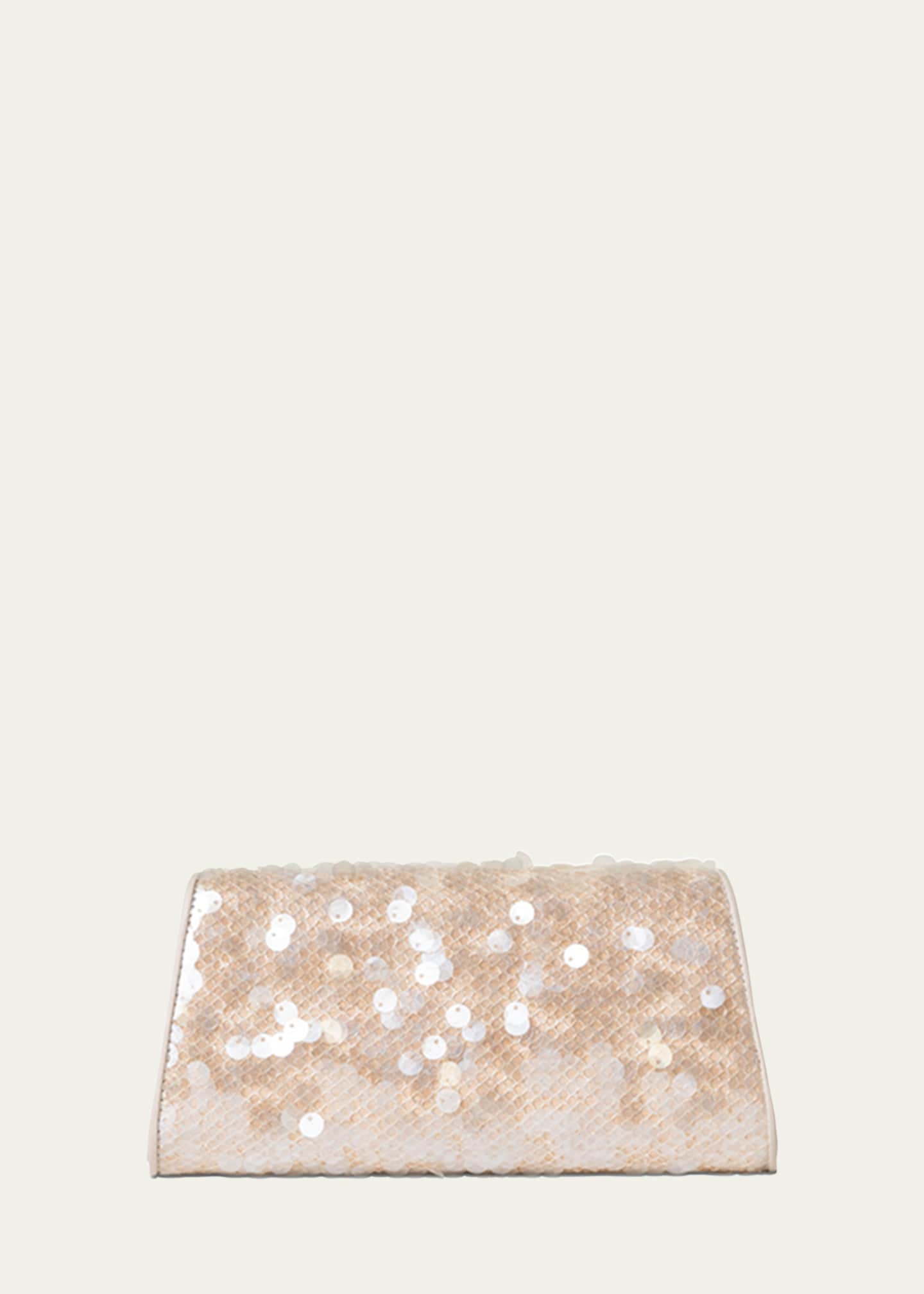 Akris Anouk Mini Sequined Trapezoid Clutch Bag Image 2 of 4