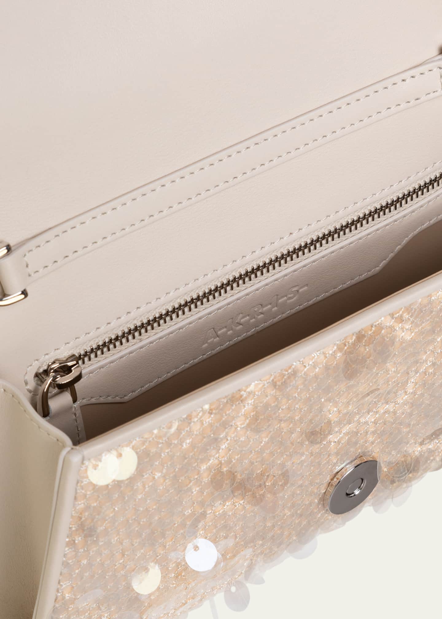 Akris Anouk Mini Sequined Trapezoid Clutch Bag Image 3 of 4