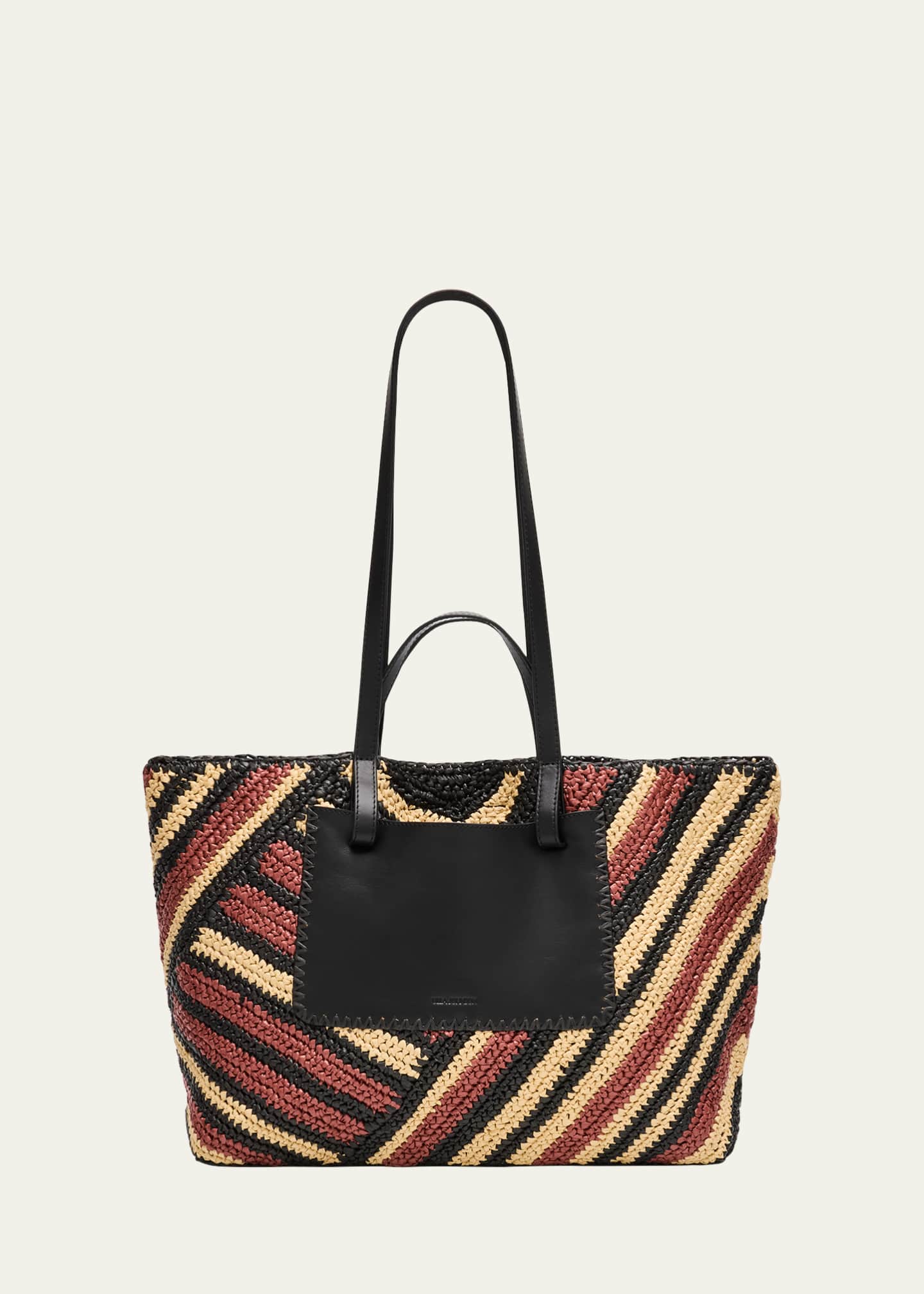 Ulla Johnson Lali Large Striped Raffia Tote Bag Image 1 of 6