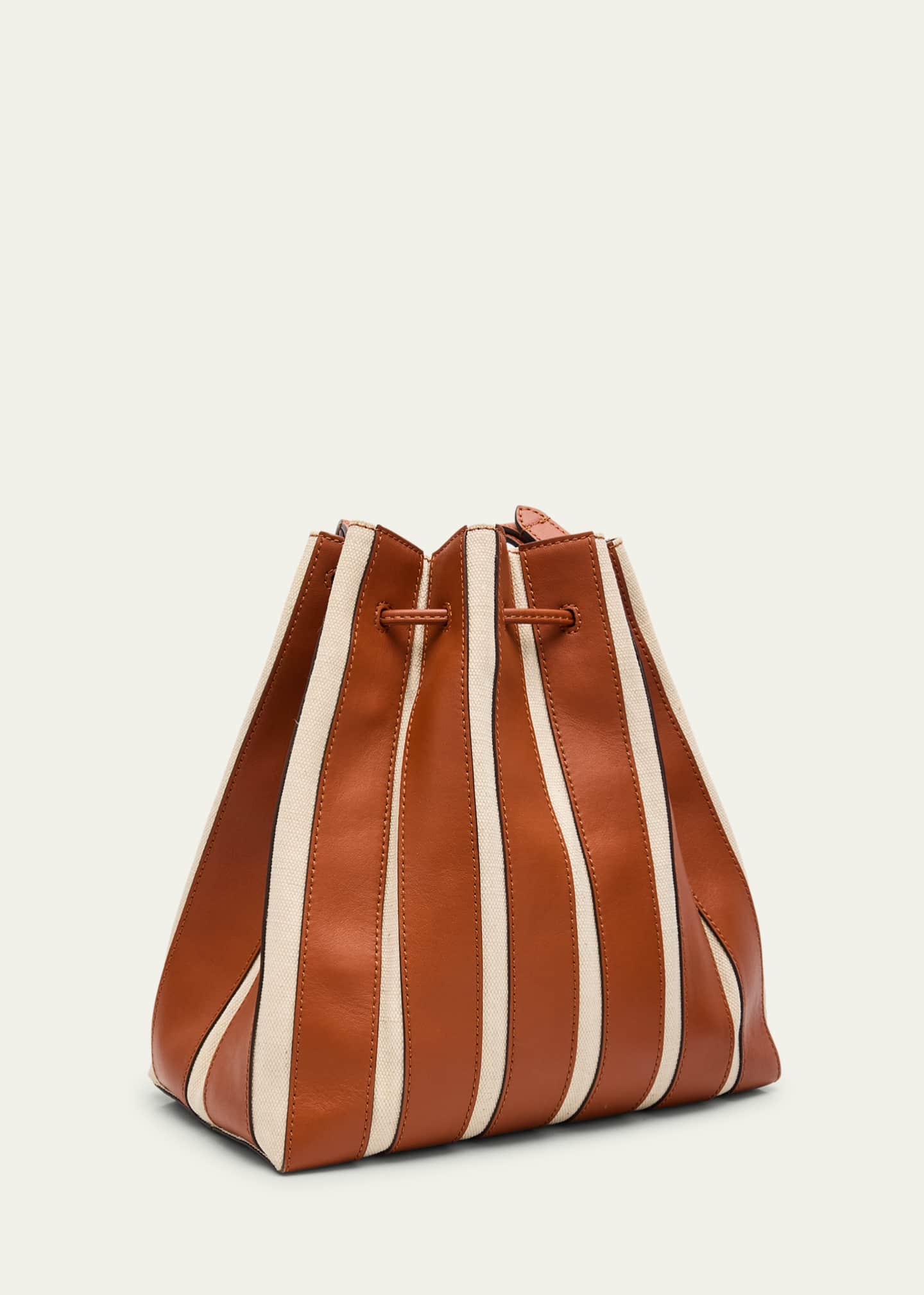Ulla Johnson Alma Everyday Pleated Leather Bucket Bag Image 3 of 6