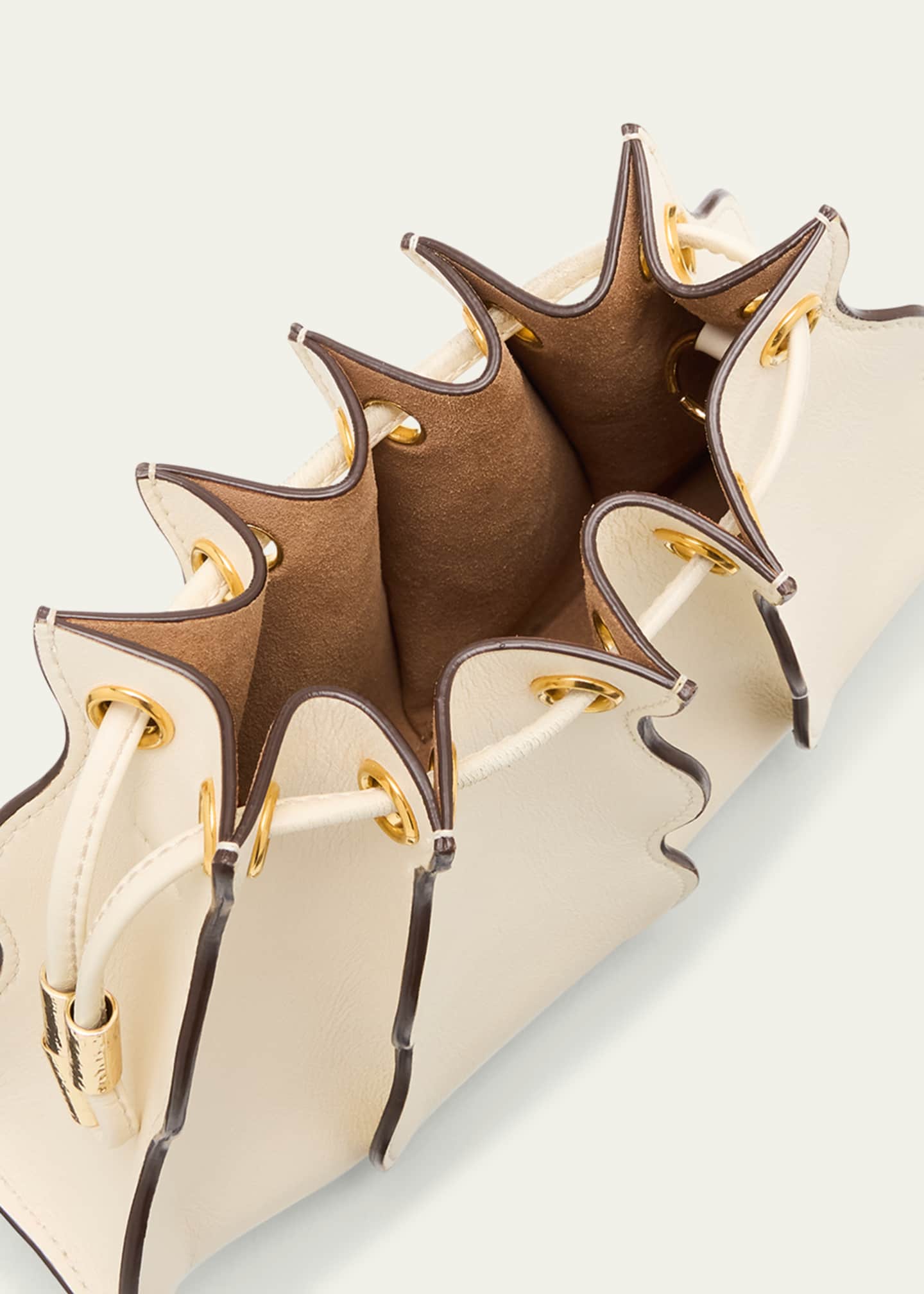 Ulla Johnson Adria Pleated Wave Leather Wristlet Image 4 of 6