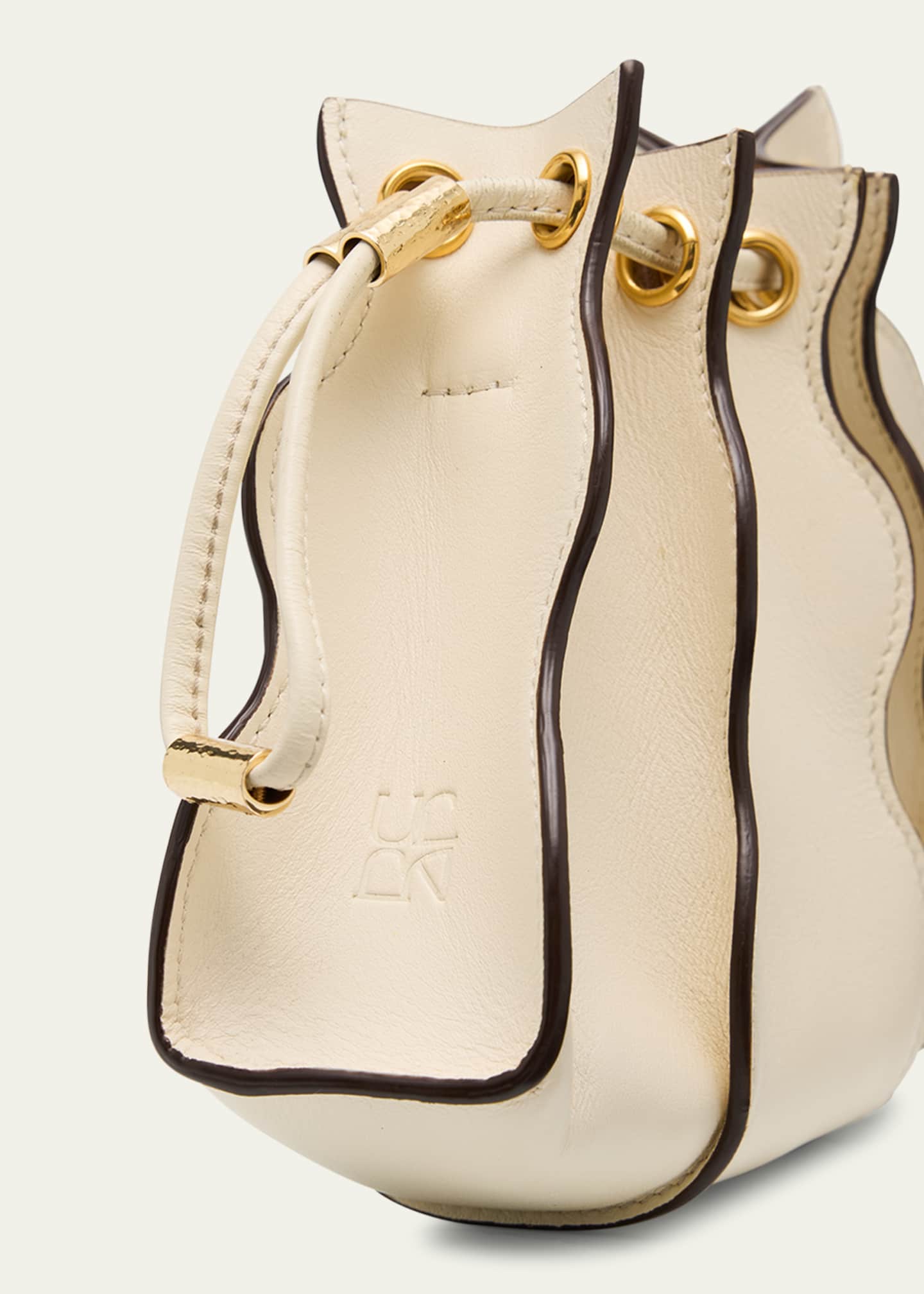 Ulla Johnson Adria Pleated Wave Leather Wristlet Image 6 of 6